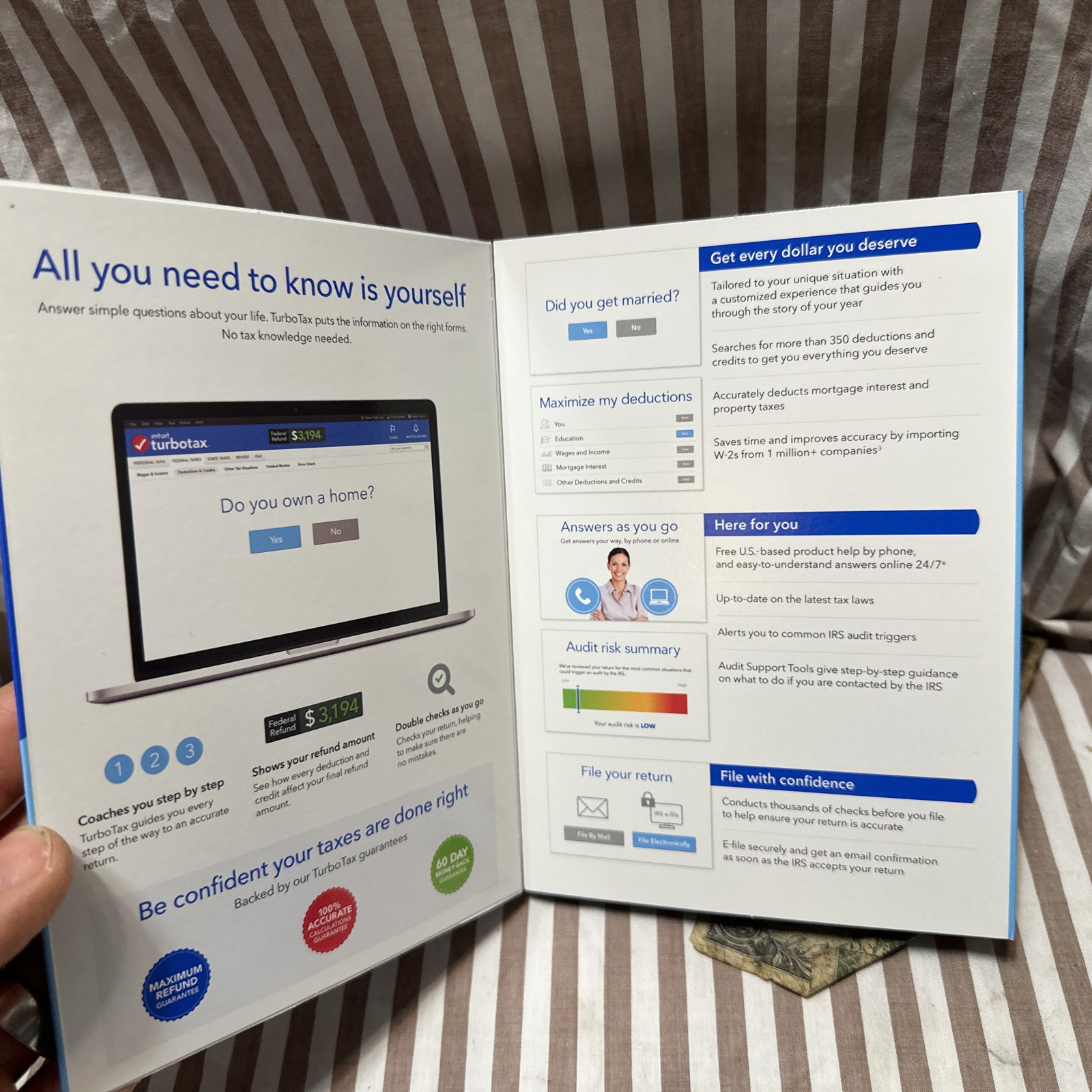 TurboTax Deluxe 2018 Federal + State Return & Federal E-file for Windows Mac CD