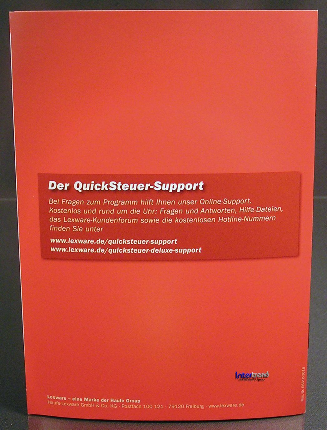 Lexware QuickTax Deluxe 2022 Full Version Box, CD Manual Tax Year 2021 NEW