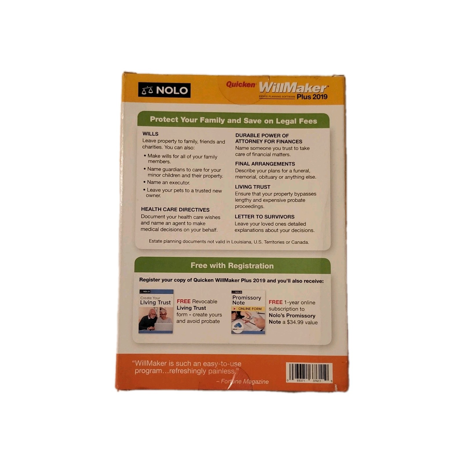 Quicken WillMaker Plus 2019, NOLO, for Mac & Windows / 10-A2 New