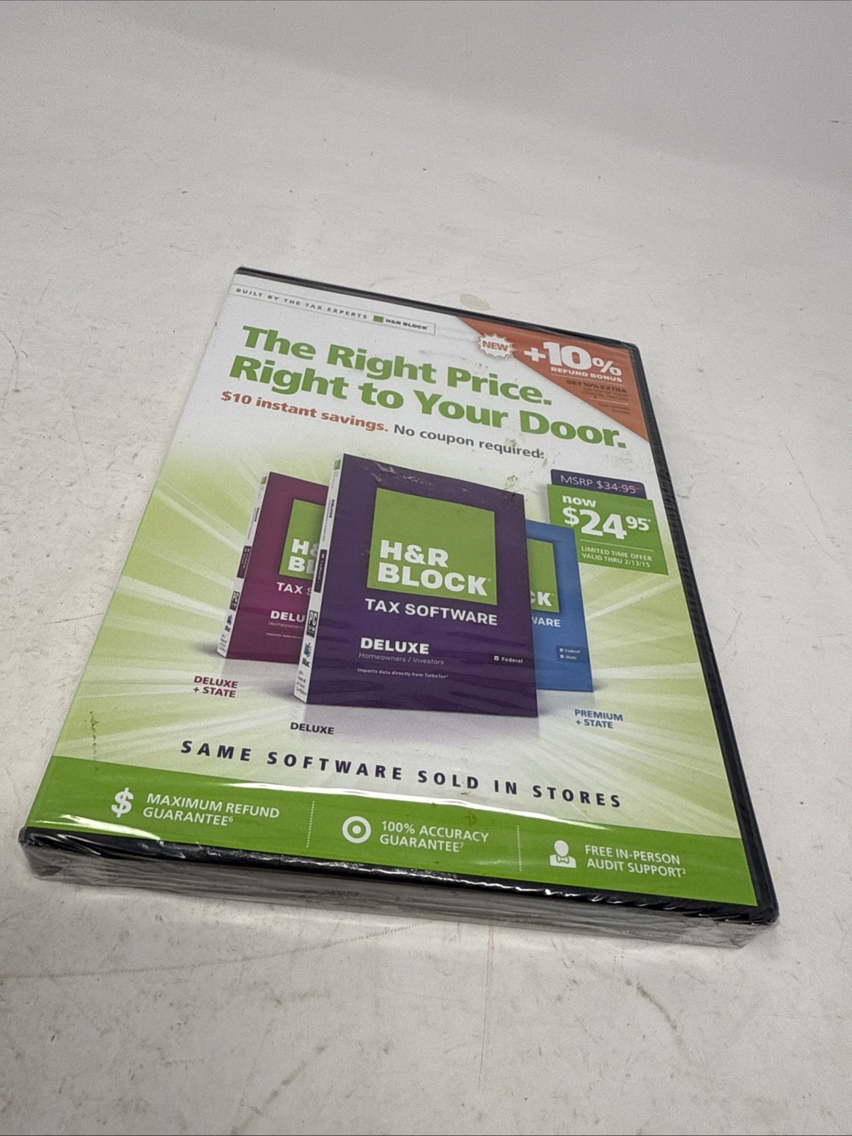 H & R Block One-Stop Shopping Tax Software 2014 Tax Year-RARE-SHIP N 24 HRS-NEW