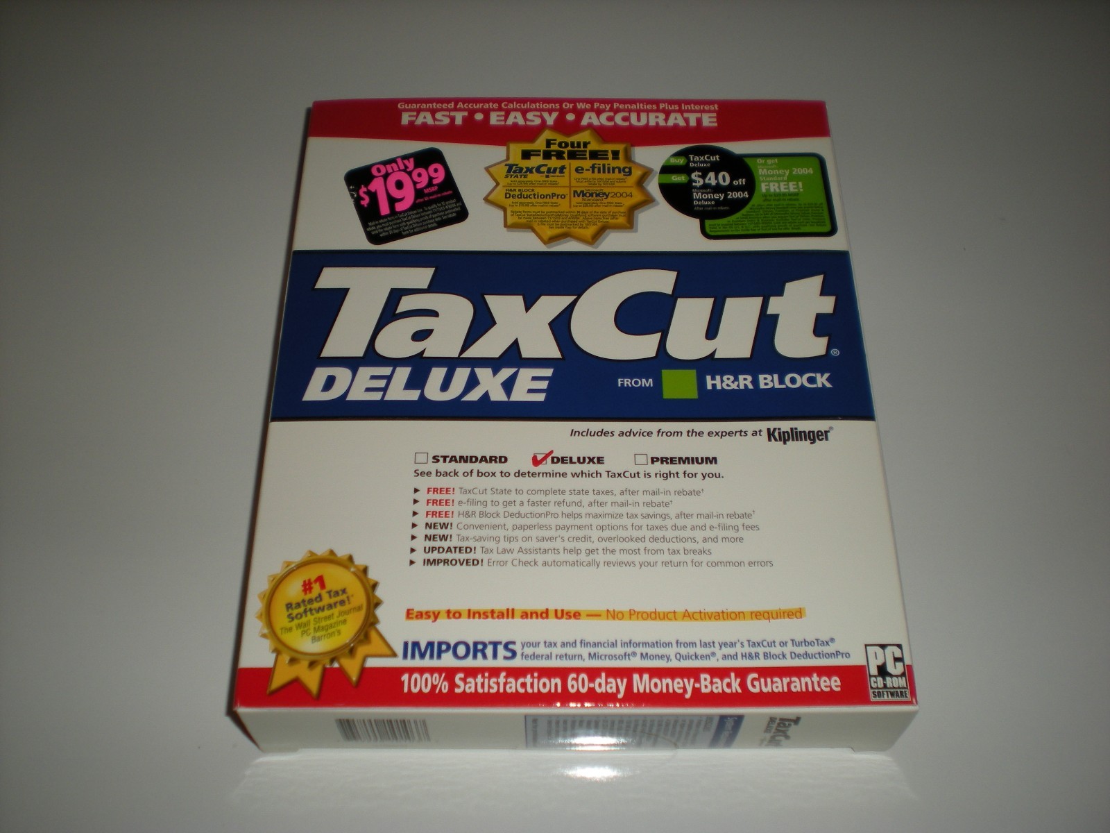 H&R Block TaxCut 2003 Deluxe Tax Cut imports Turbotax. New in box