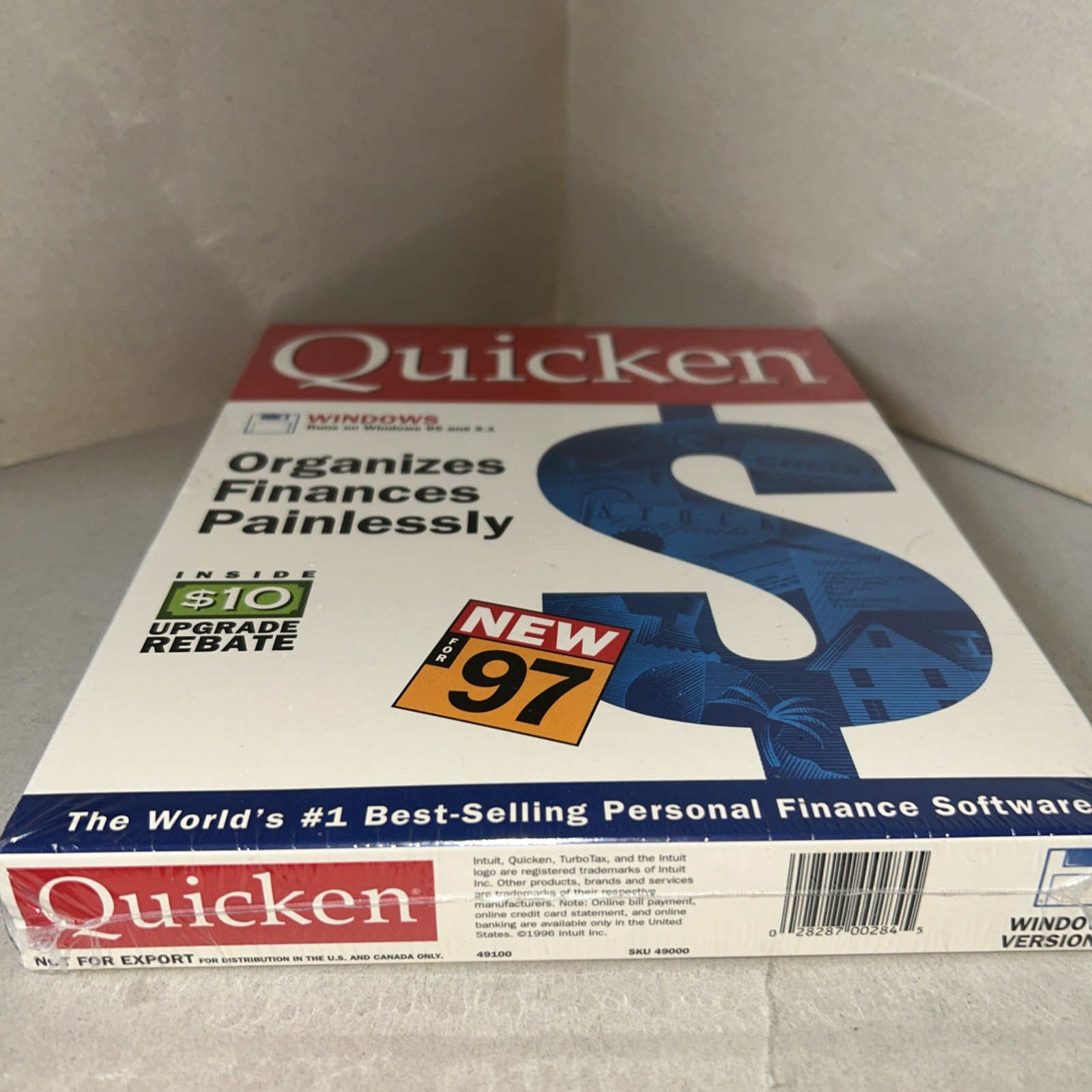 Intuit Quicken Starter Edition For Windows 95 & 3.1 NEW SEALED VINTAGE SOFTWARE