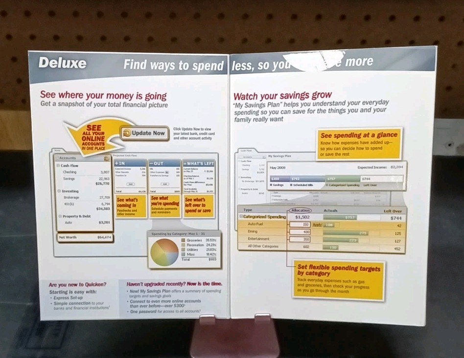 Intuit Quicken Deluxe 2009 – Windows XP/Vista ONLY, NOT for Windows 10 or 11 NEW