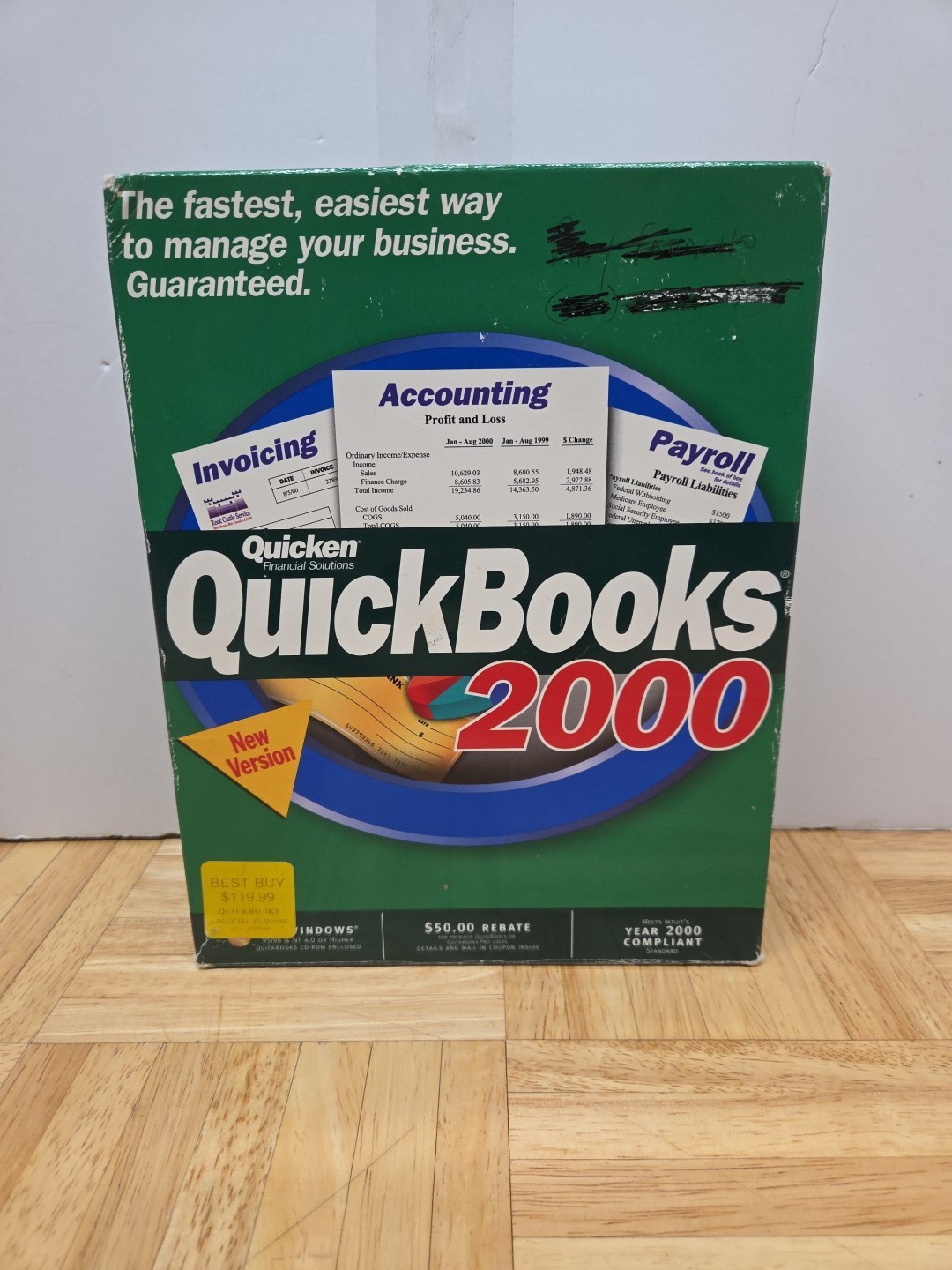 Quicken Intuit QuickBooks 2000 Accounting Software CD-ROM Windows – Complete