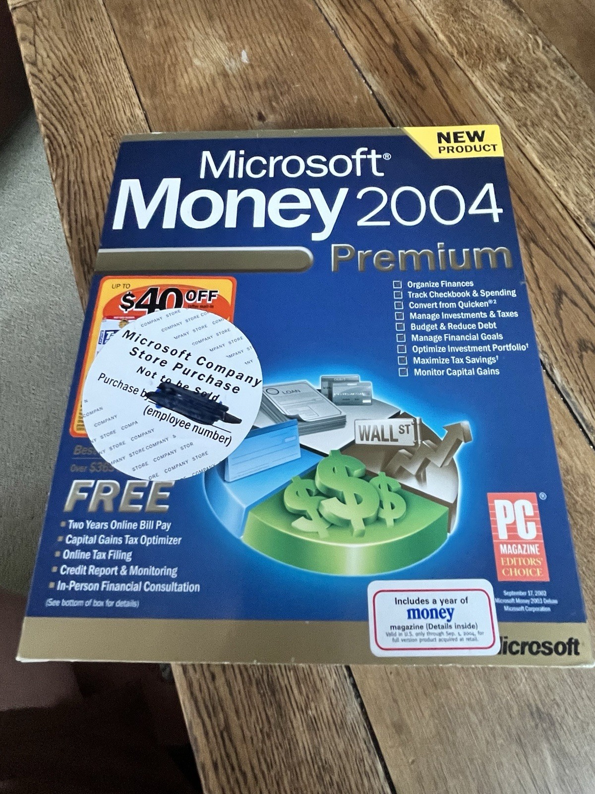 Microsoft Money 2004 Deluxe For Windows – Complete Retail Box | Employee Promo