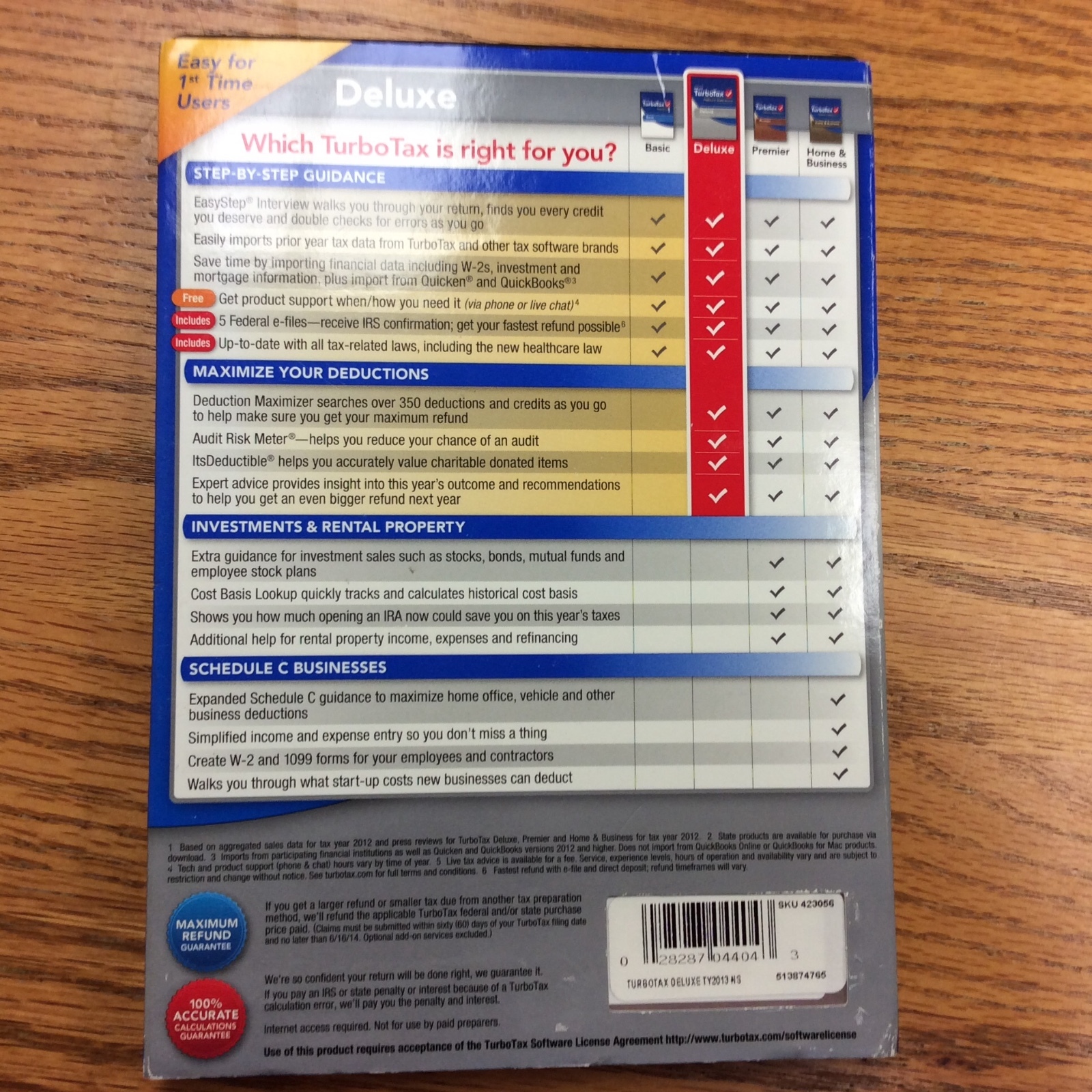 2013 TurboTax Deluxe Federal ONLY Turbo Tax New sealed CD in original DVDcase