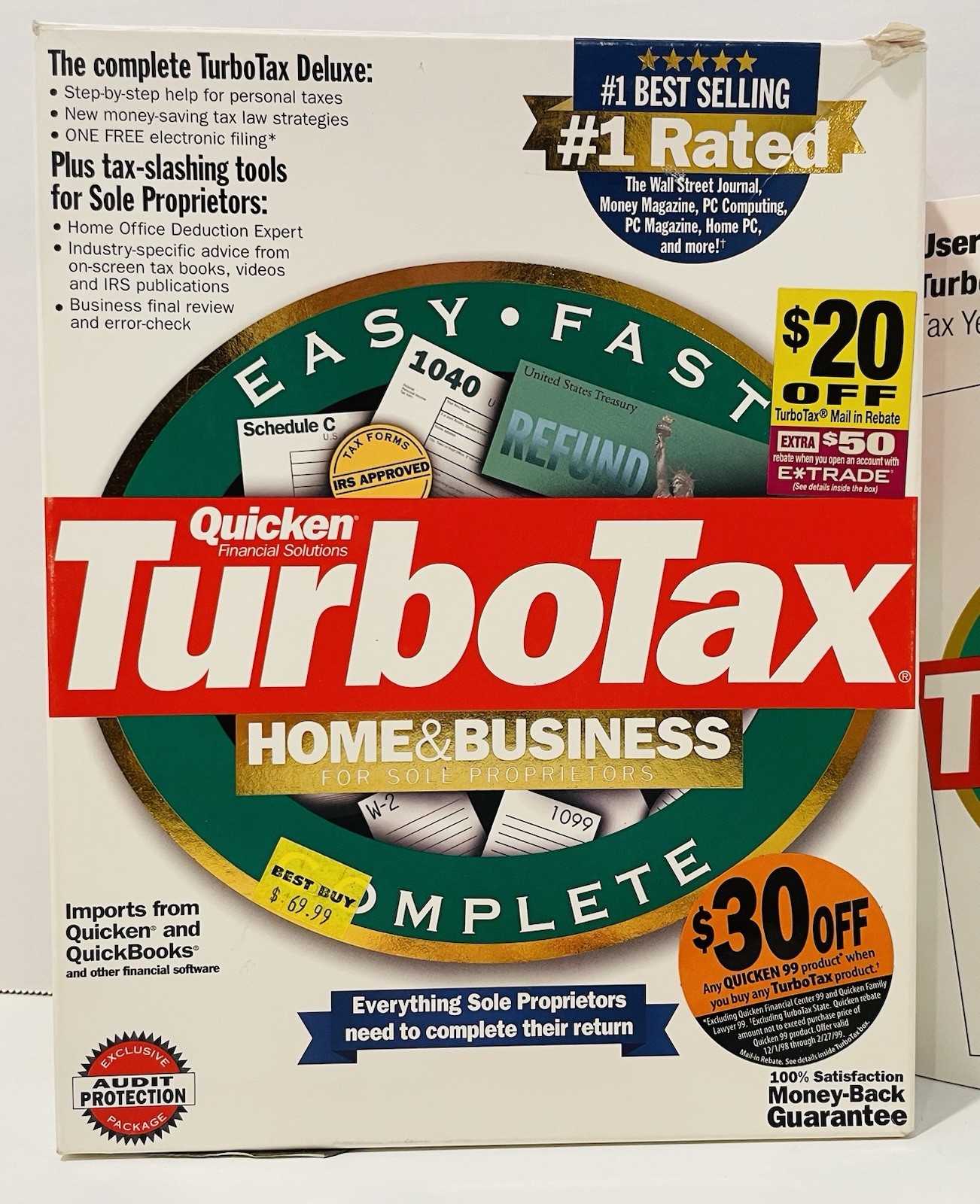 Quicken TurboTax Home & Business 1998 CD-ROM, Complete, for Windows