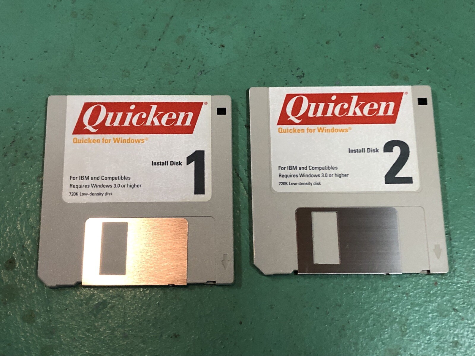 Intuit Quicken 1991 For Windows 3.5 Floppy Disks w/ Book Manual