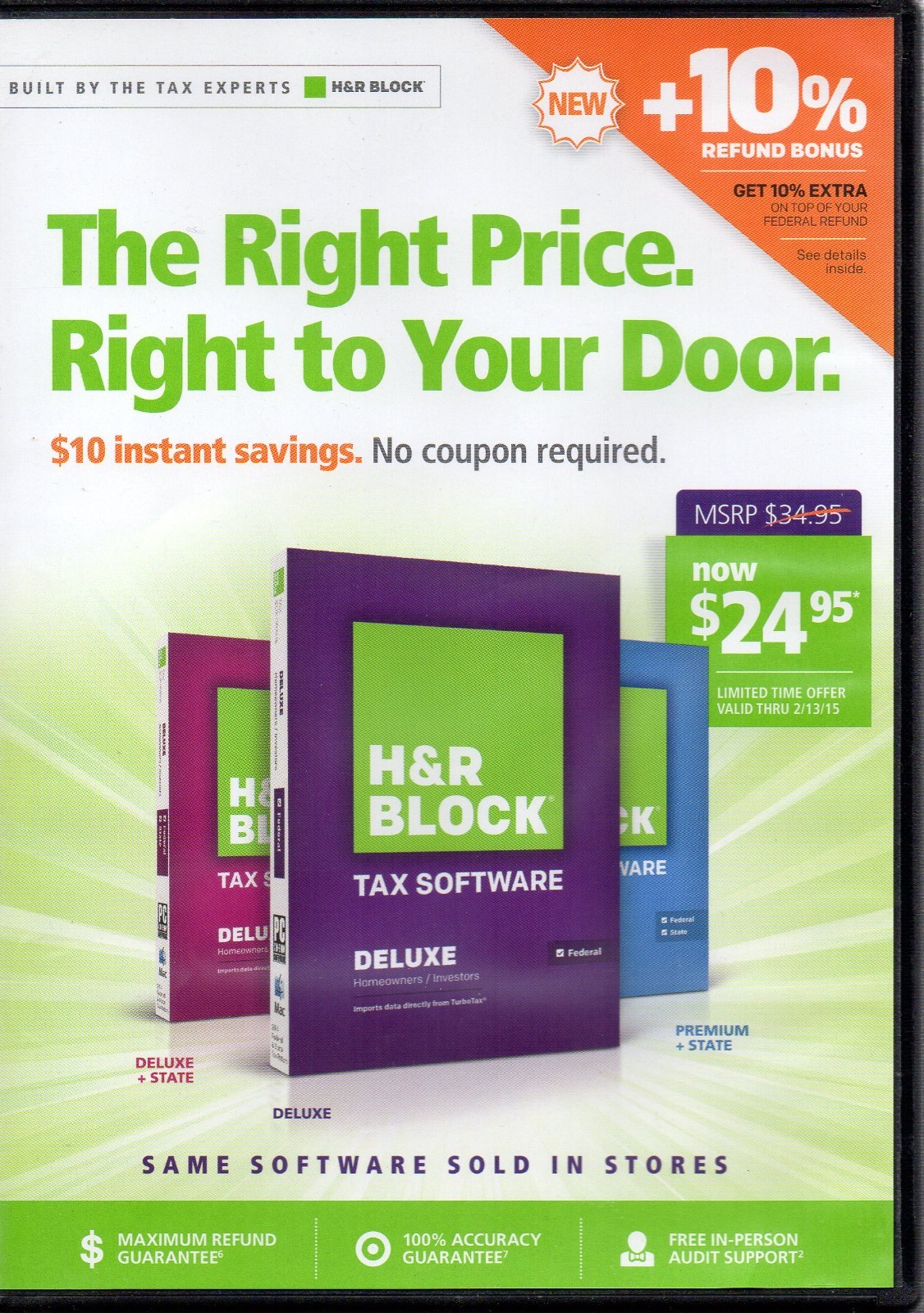 2014 Tax Year H&R Block Tax Software (CD-ROM, Windows & Mac) BRAND NEW SEALED
