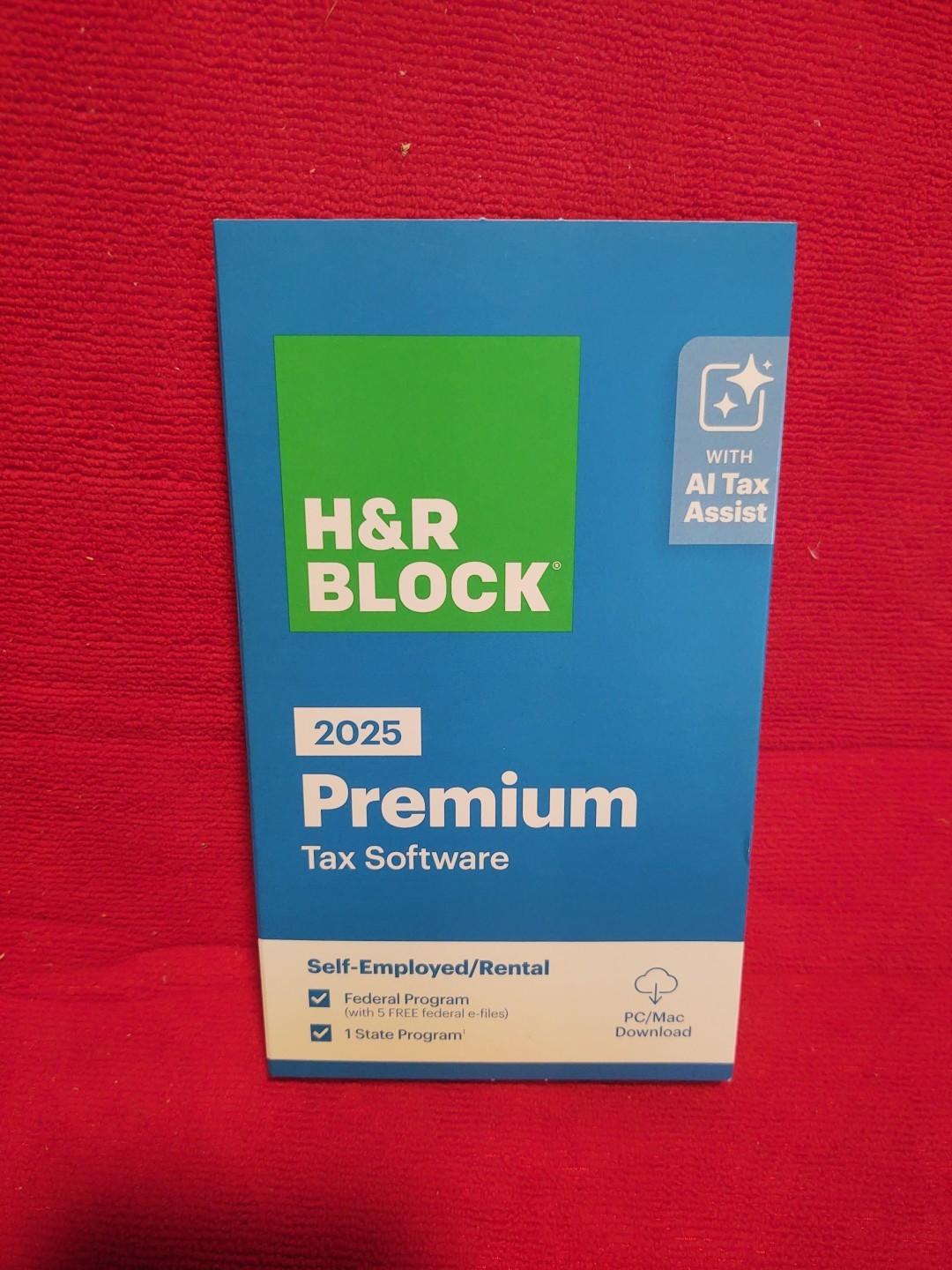 NEW 2025 H&R Block Tax Software Premium for PC Mac Key Card Self employed Rental