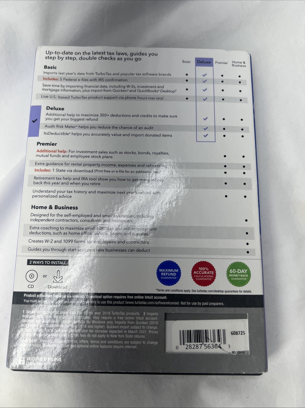 Intuit TurboTax Deluxe Tax Preparation