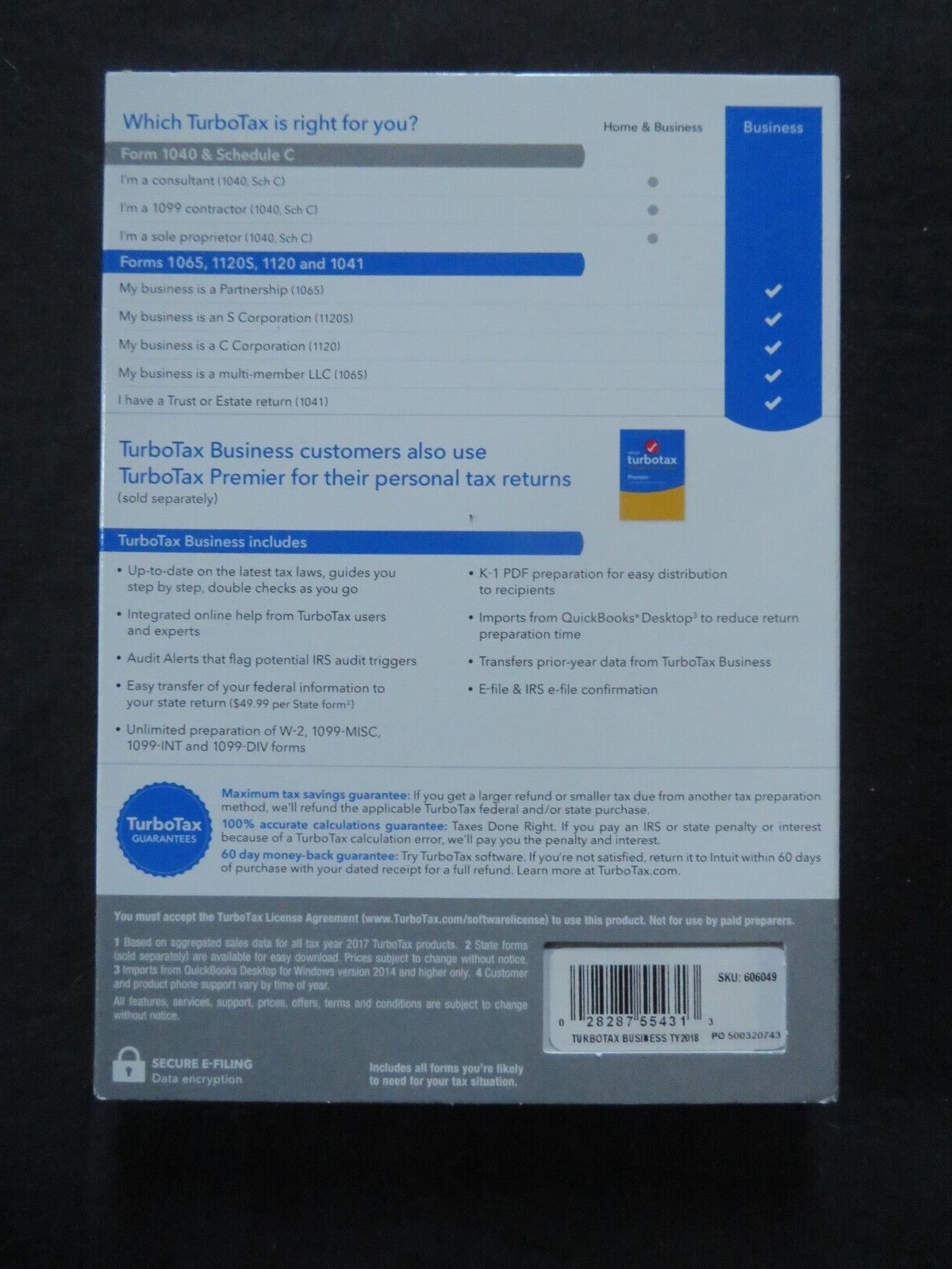Genuine 2018 Intuit Turbotax Business Partnerships, Corporations Federal Windows