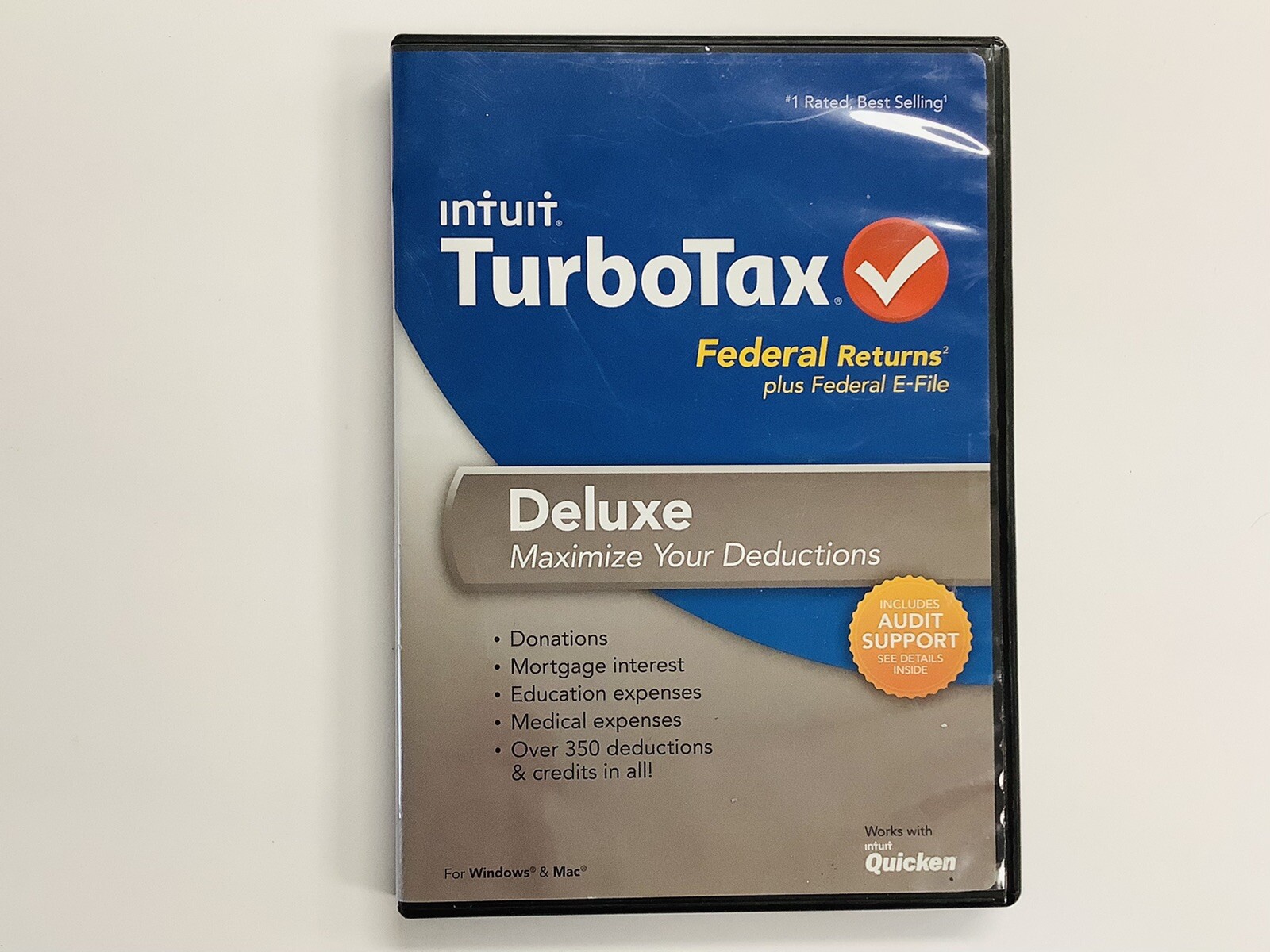 Turbotax Deluxe 2013 Federal Returns Plus E-File (Win/Mac) FREE SHIPPING (LN)