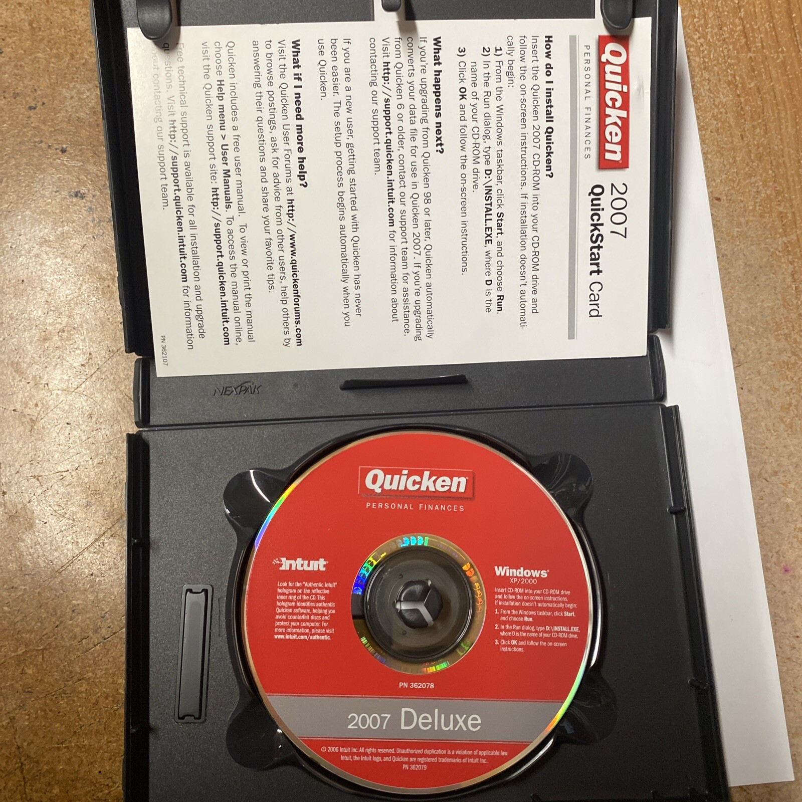 Intuit Quicken Deluxe 2007 For Windows XP LN