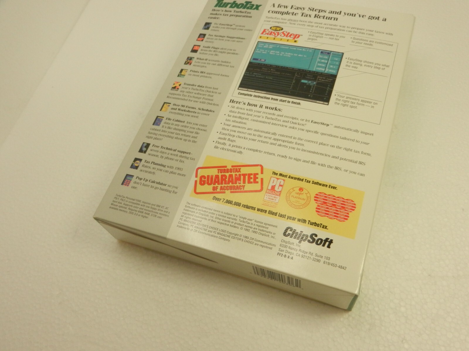 TurboTax 1992 Personal/1040 3.5 and 5-1/4 floppy disks VER 10.0