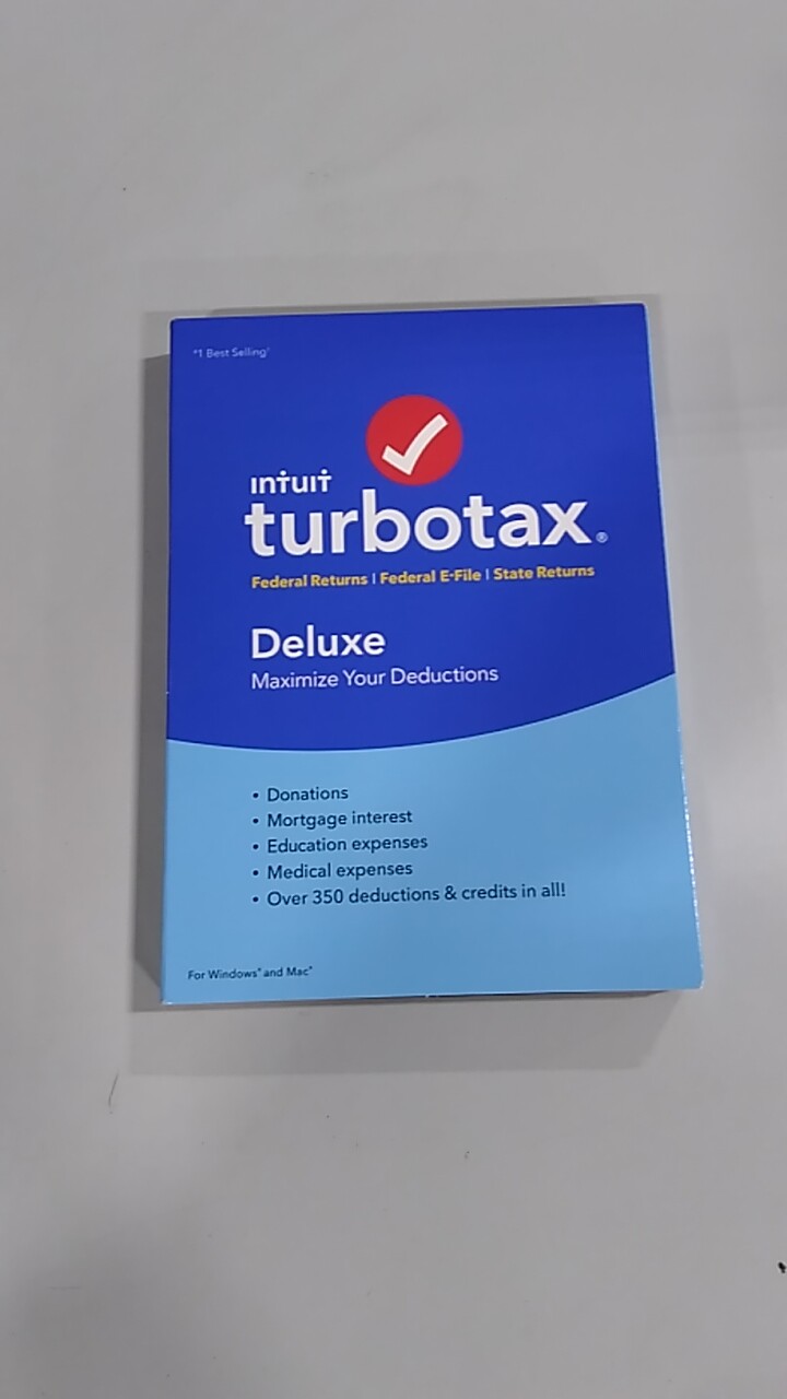 Intuit Turbotax Deluxe Federal + State 2018 Tax Software