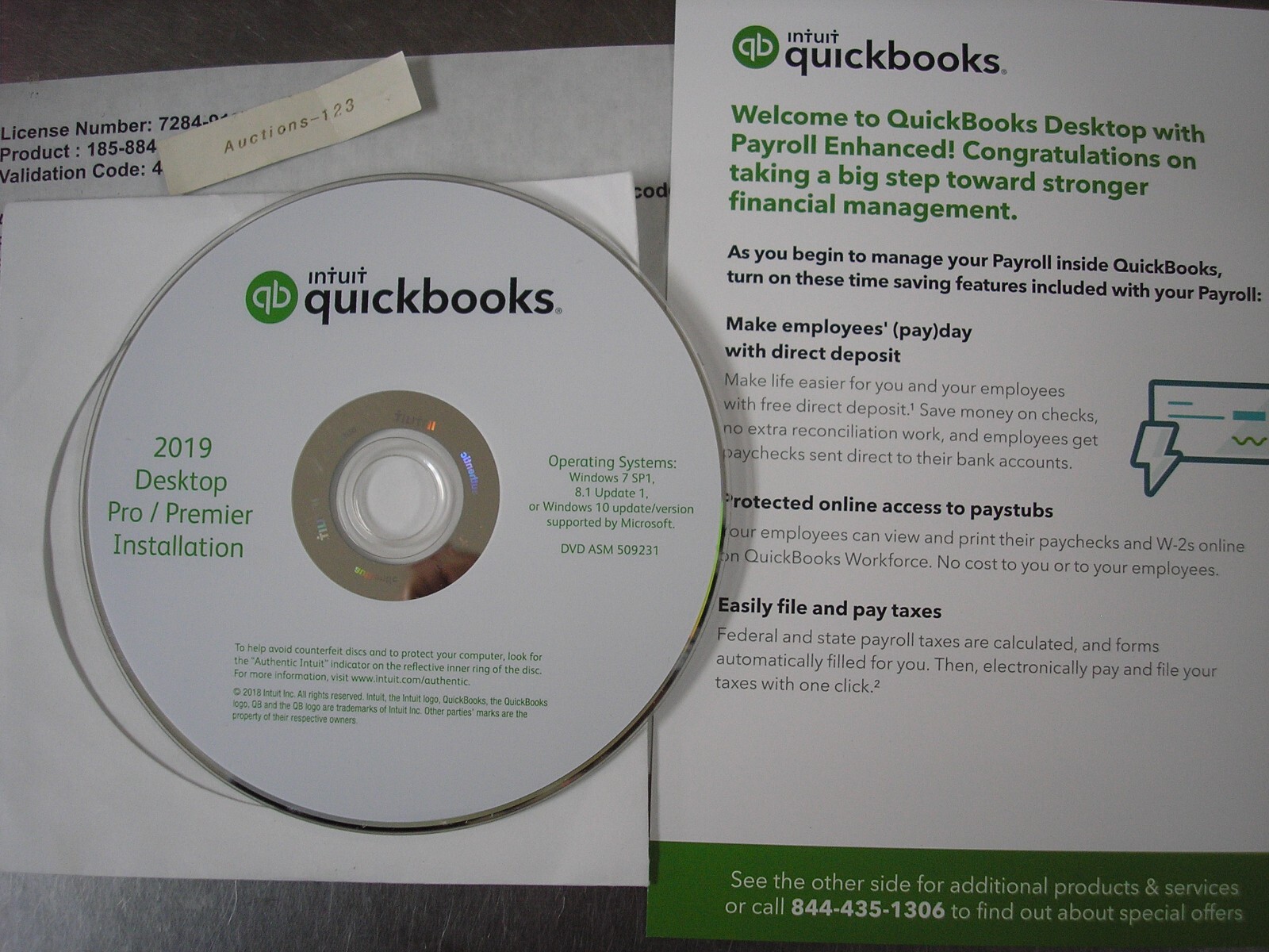 =3 USER VERSION=INTUIT QUICKBOOKS DESKTOP PRO 2019 WINDOWS PC=PERMANENT LICENSE