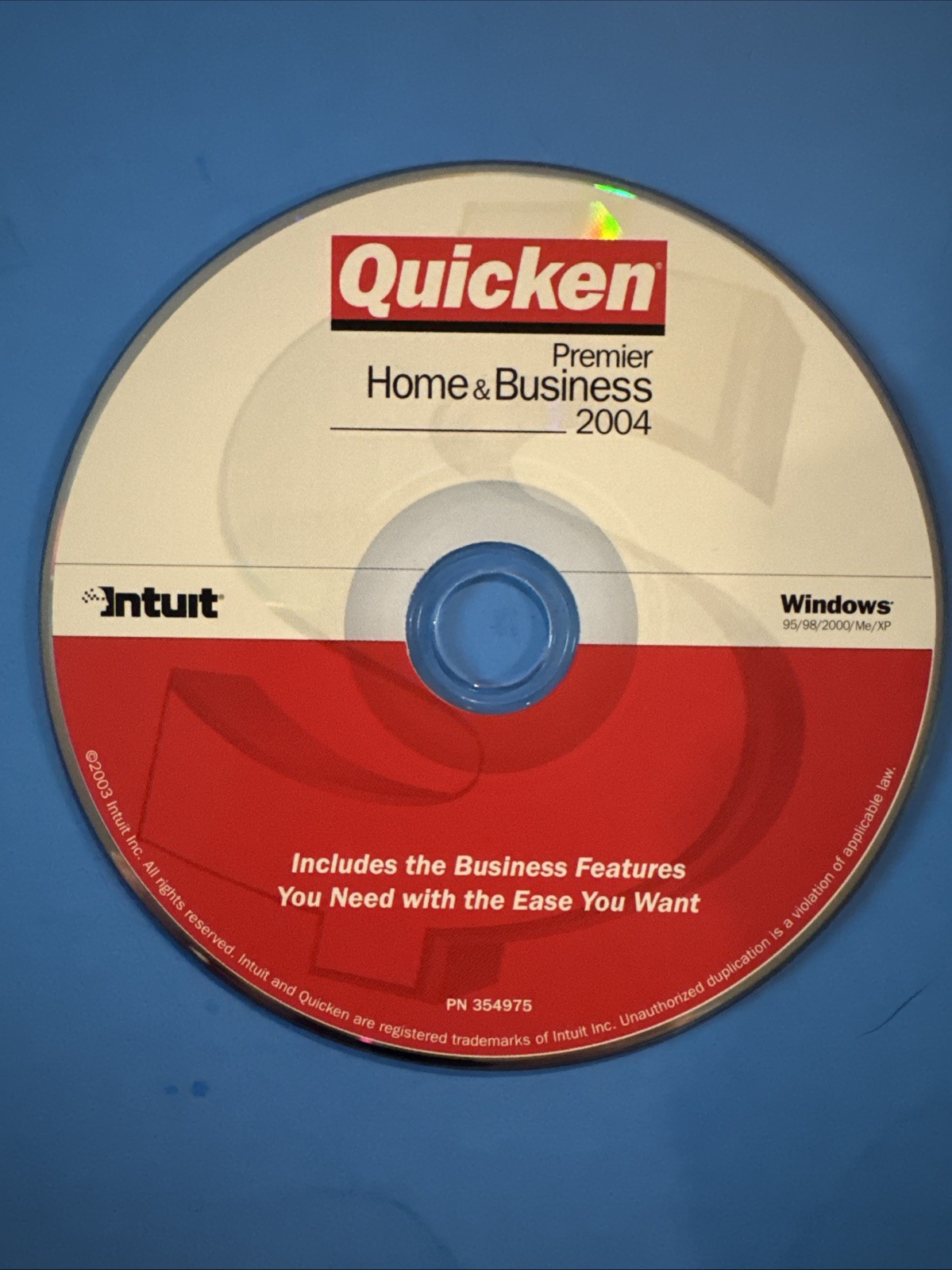 Quicken Premier Home & Business 2004 Finance Software CD Disc Only