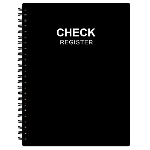 Check Register – A5 Check Book Register Books with Check & Transaction Black