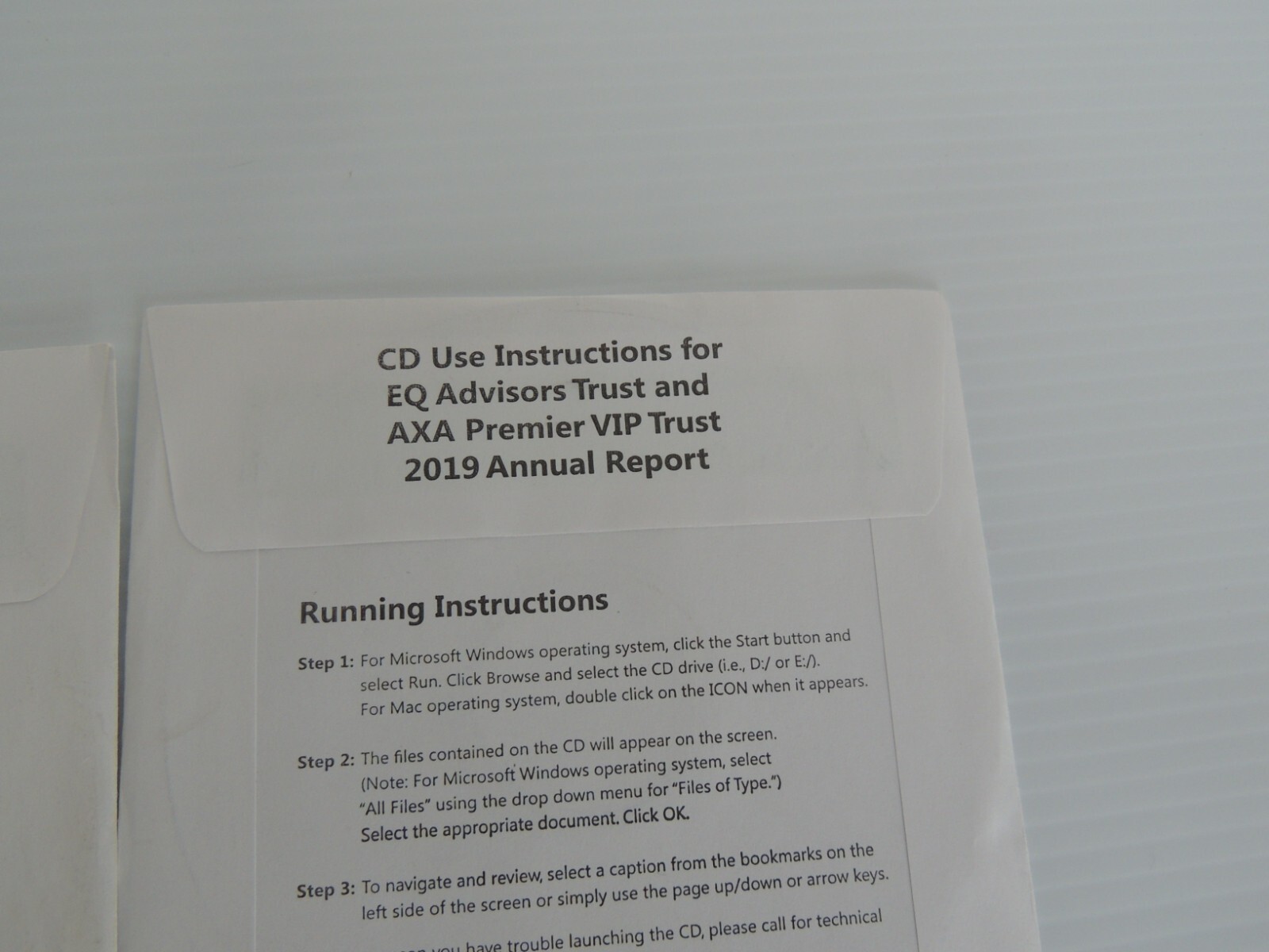 EQUITABLE LIFE INSURANCE COMPANY DEC 31 2019 2018, 2017 ANNUAL RIPORT CD