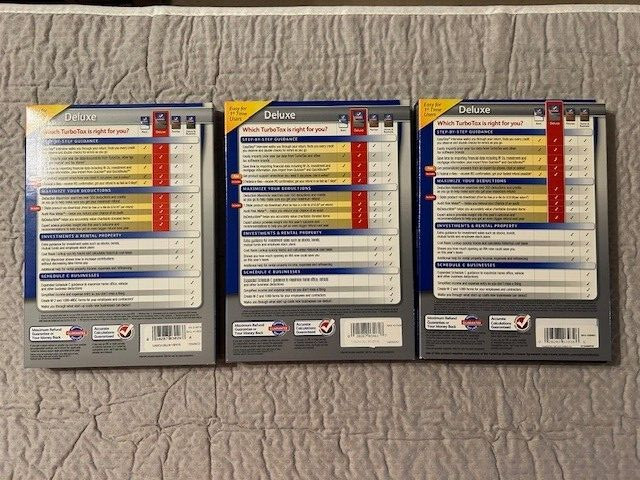 TurboTax 2007-2013 Deluxe Plus 2014 Investments & Rental Property – Lot of 8