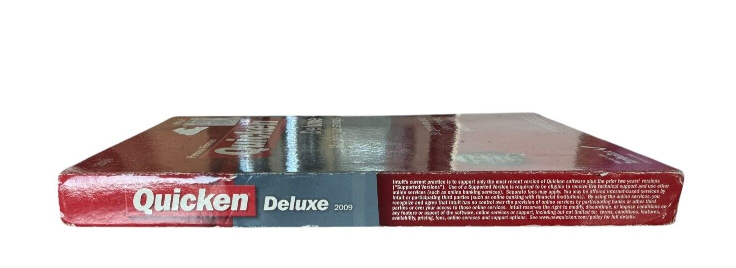 Intuit Quicken Deluxe 2009 For Windows XP/Vista NOT for Win 10/11