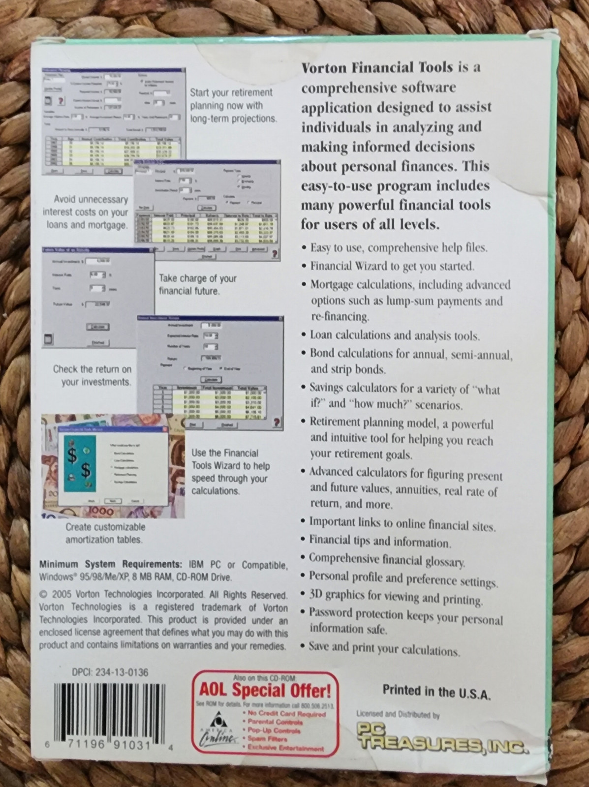 Vorton Financial Tools (1997) New US Retail Store Boxed Edition As Shown