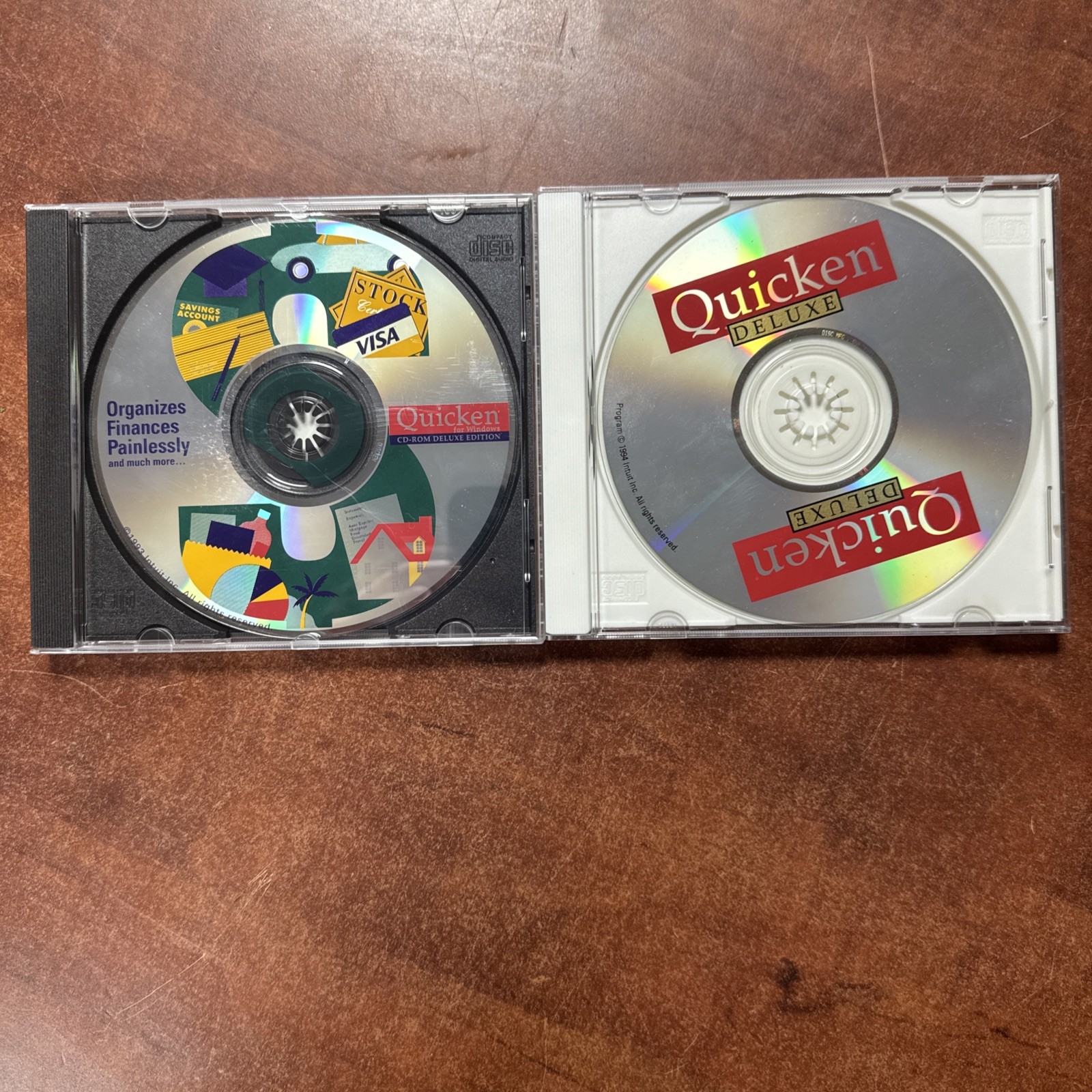 Vintage 1993 & 1994 Quicken Deluxe Edition CD-ROM for Windows