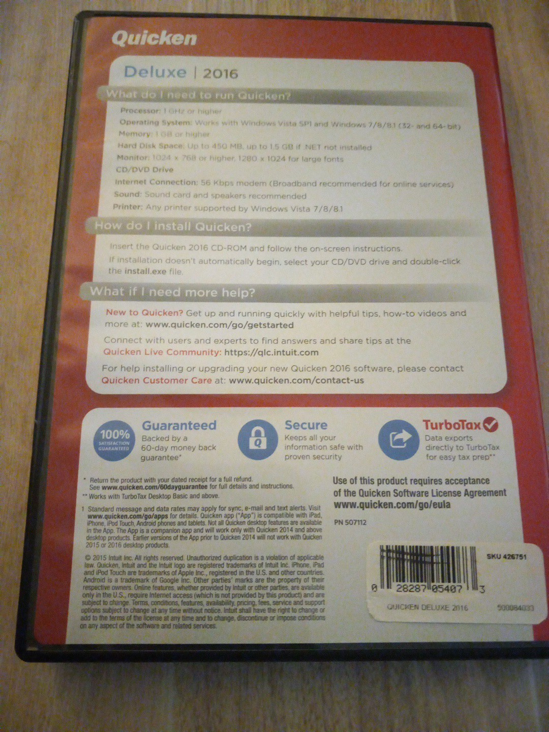 Intuit Quicken 2016 Deluxe For Windows Manage Your Money And Save