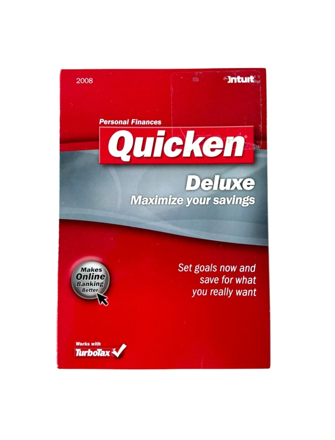 Intuit Quicken Deluxe 2008 For Windows ’00/’03/XP/Vista NOT for Win 10/11