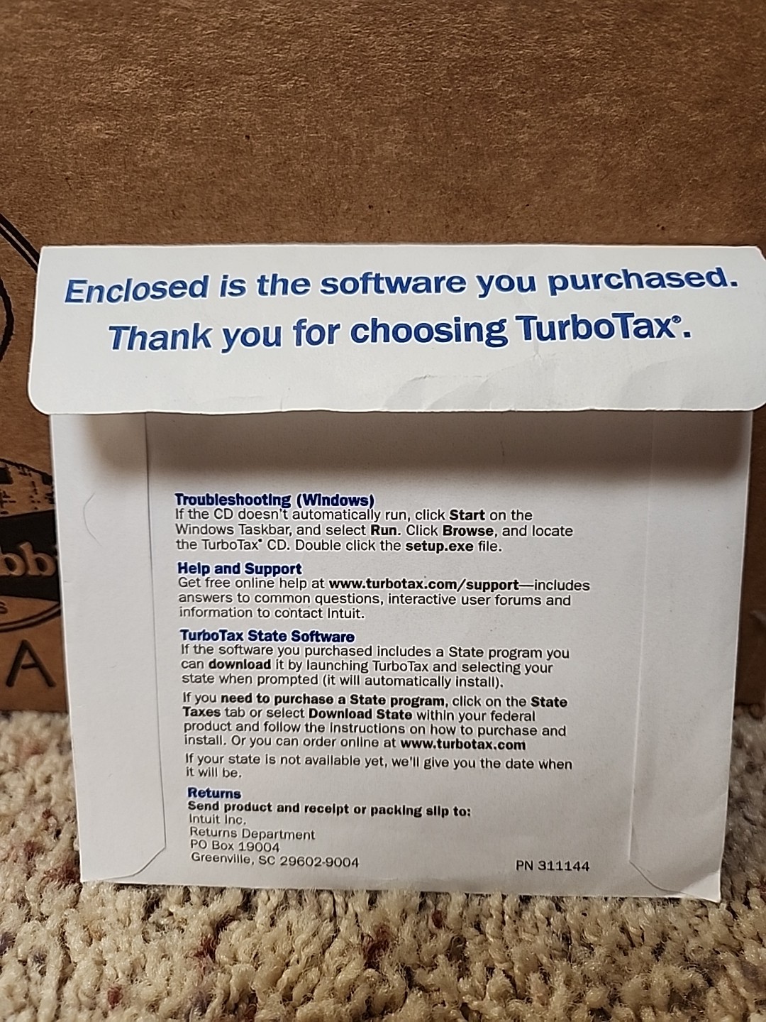 2007 Turbotax Home & Business Federal + State for Windows & Mac