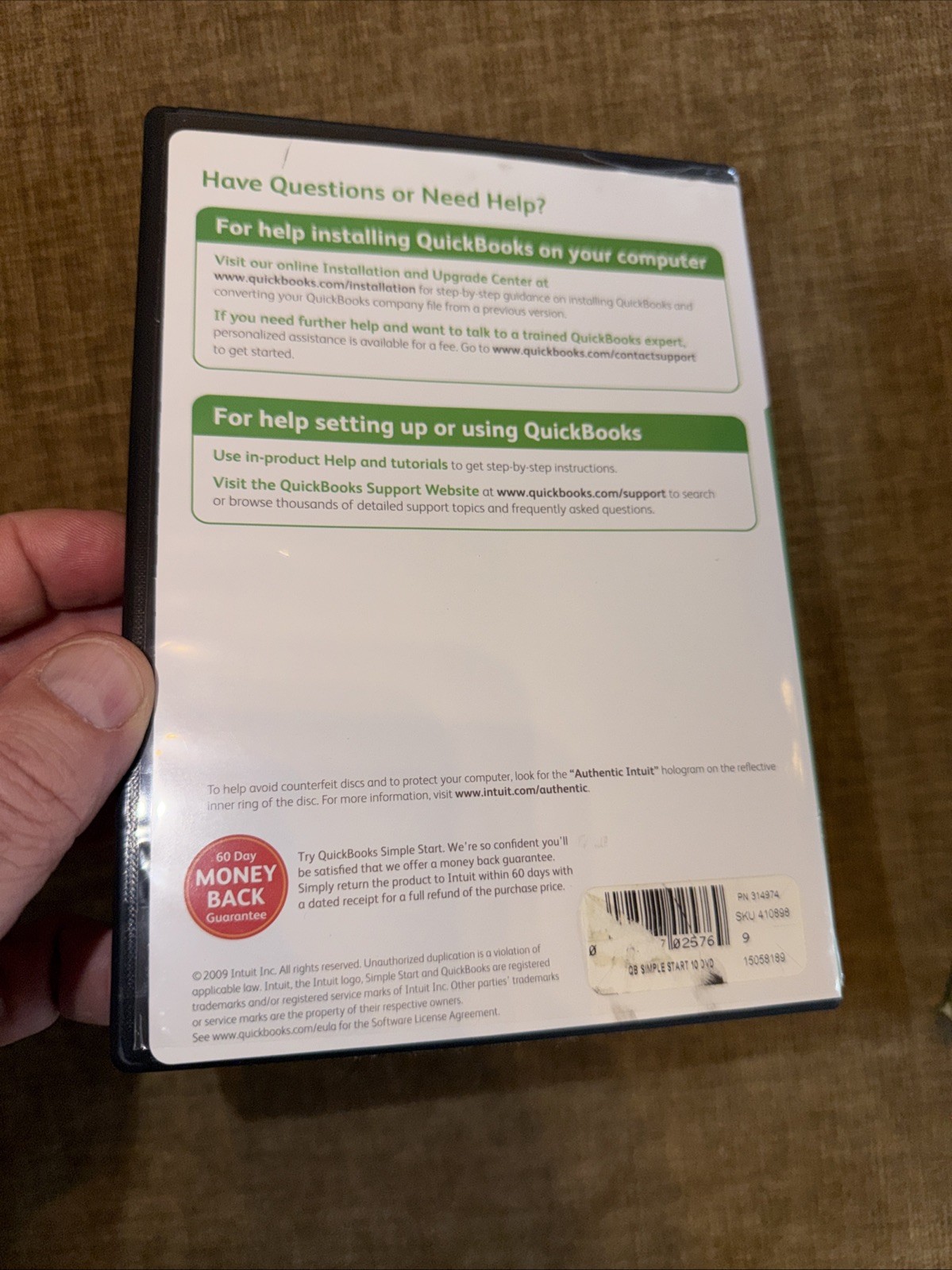 Intuit QuickBooks Accounting Software Simple Start 2010