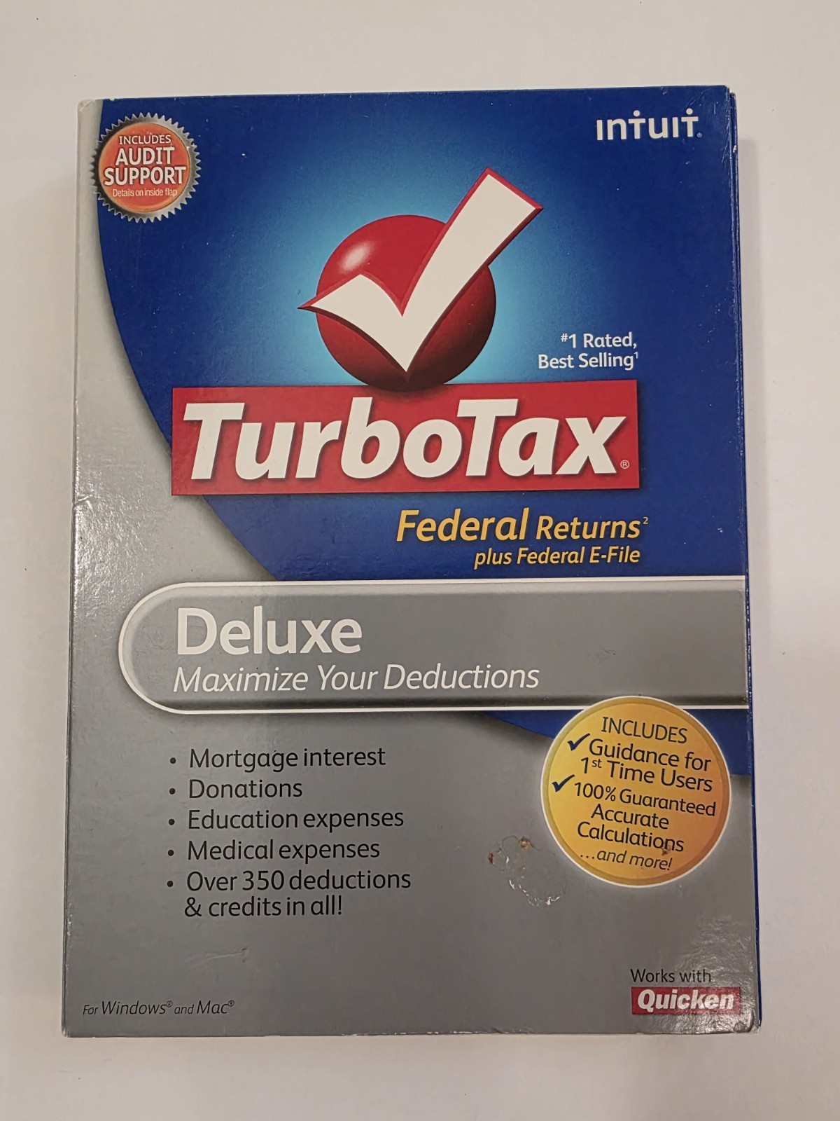 2010 TurboTax Deluxe Federal + Efile-Used