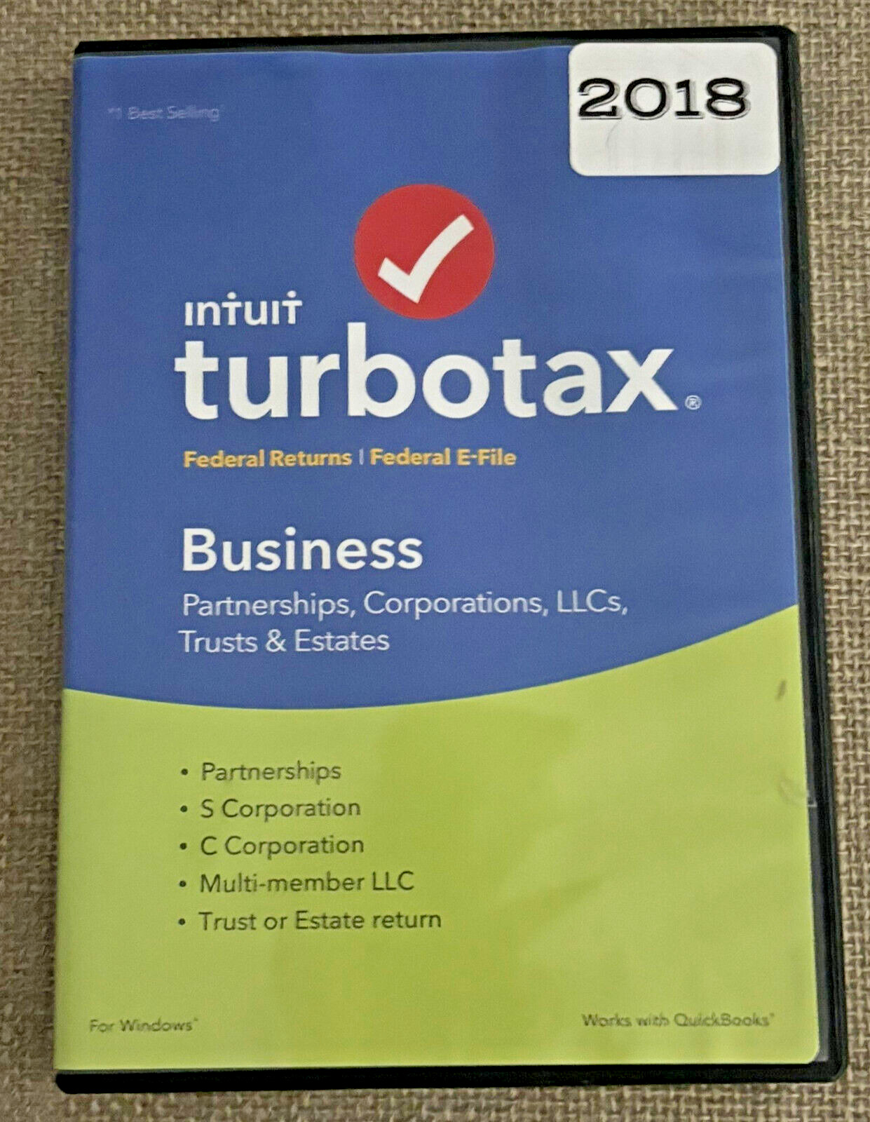 TurboTax BUSINESS Partership S & C Corporation LLC Estate 2018 CD turbo tax