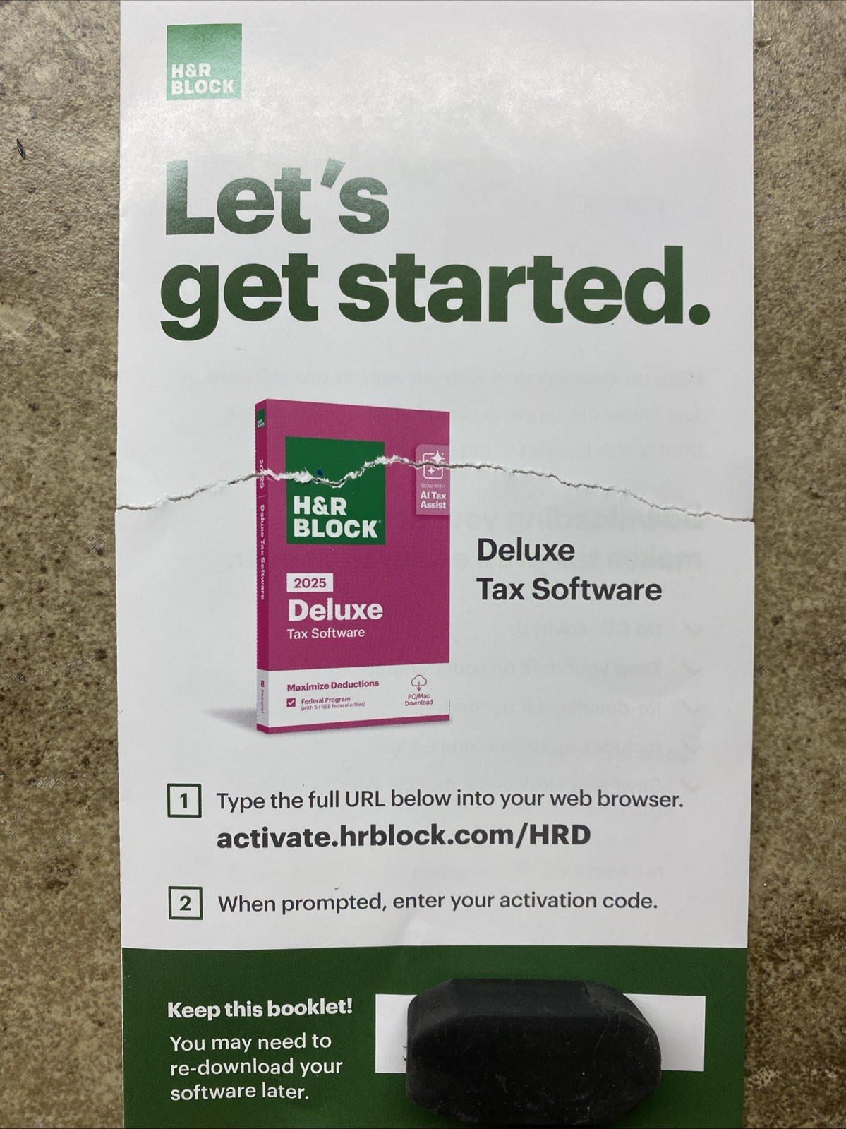 H&R Block Tax Software Deluxe 2025 PC/Mac [Key Card]