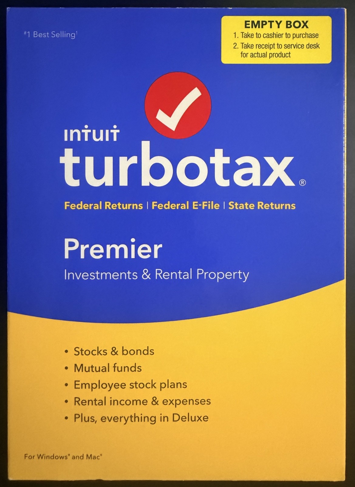 USED TurboTax Premier Federal + State 2017 CD for Windows and Mac