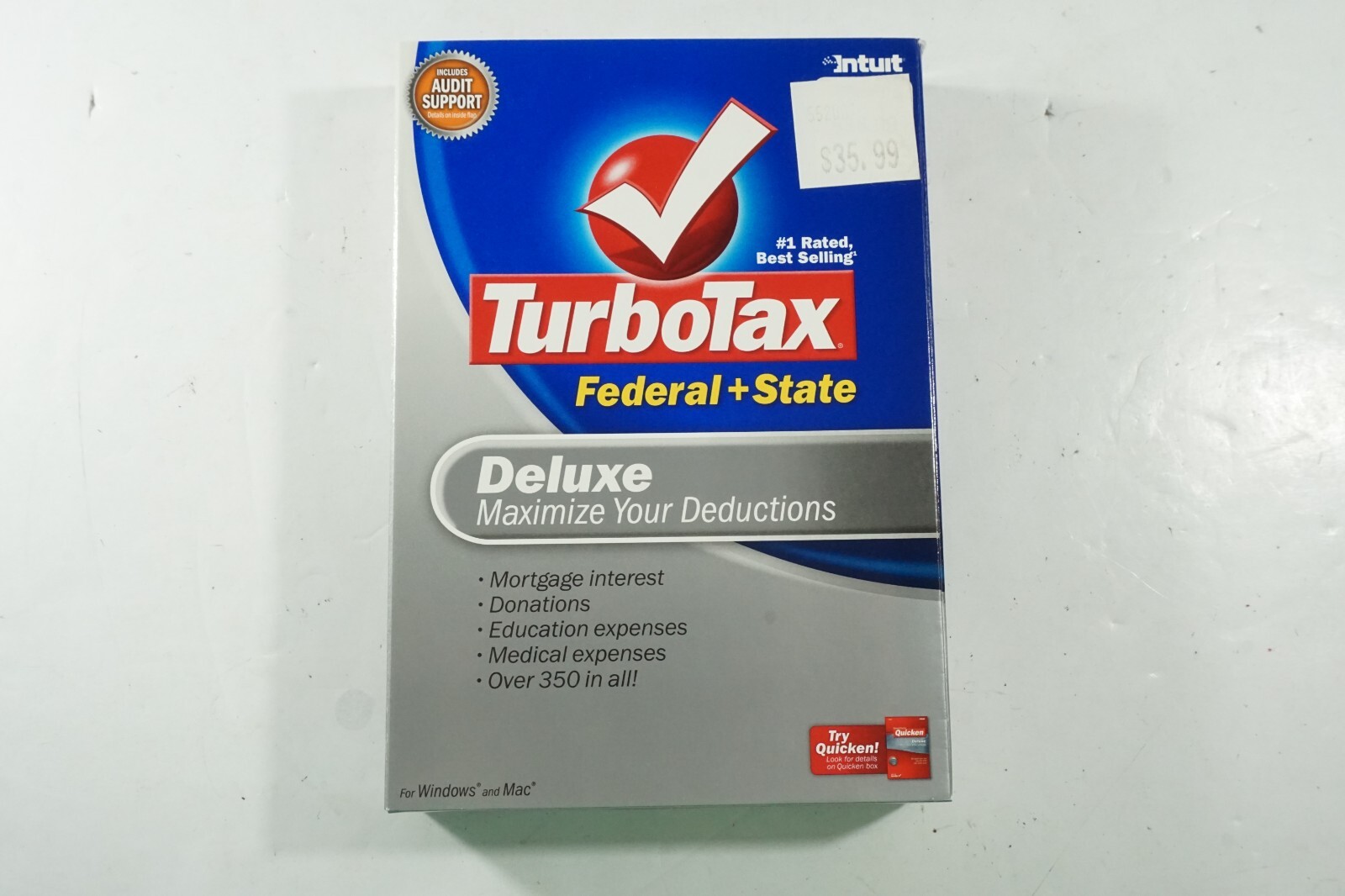TurboTax Deluxe Federal and State For Windows & Mac – Tax Year 2007, in Box