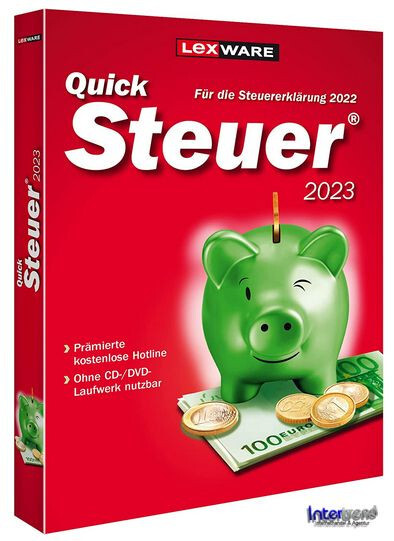 Lexware QuickSteuer 2023 Vollversion (Steuerjahr 2022) + Handbuch Download NEU