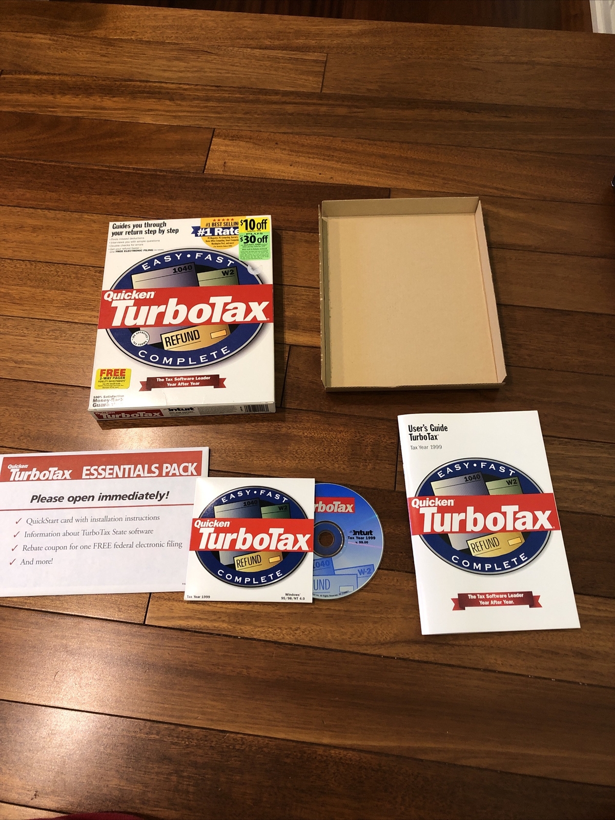 Quicken Turbotax 1999 Turbo tax 99. Original retail box. Genuine.