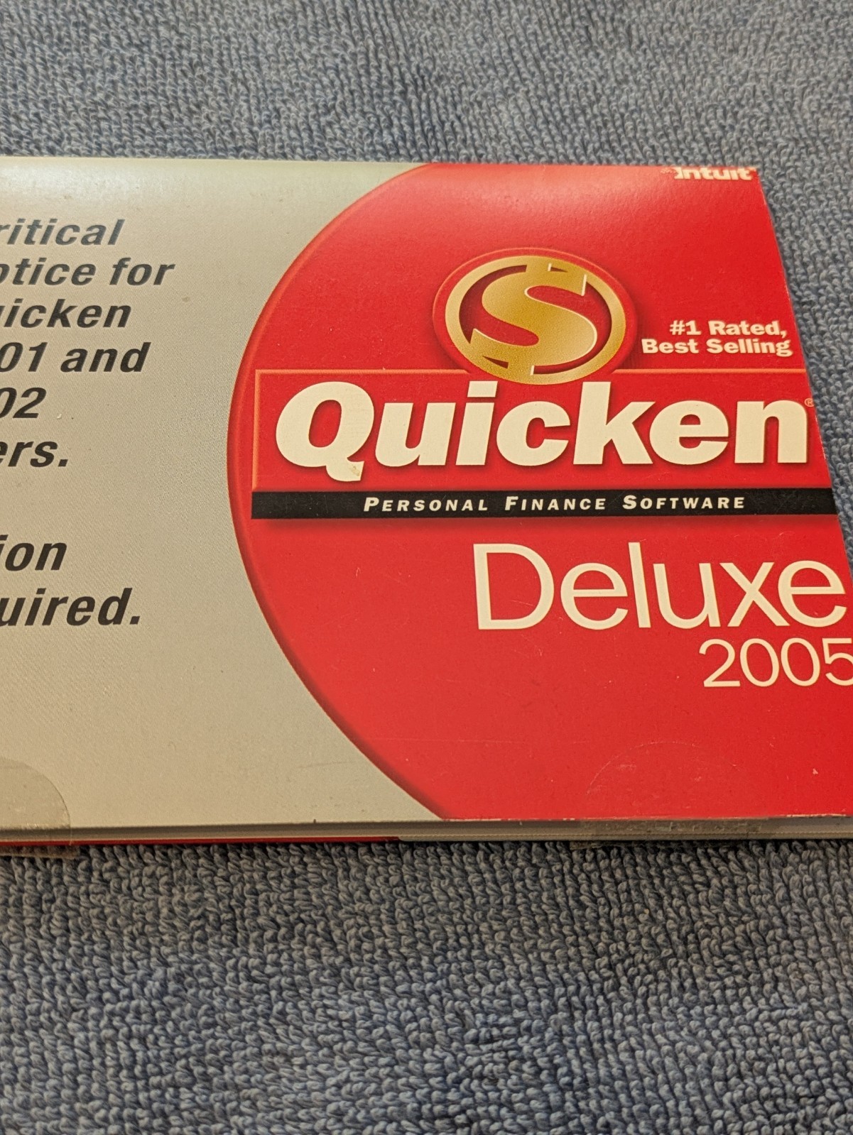 Intuit Quicken Deluxe 2005 For Windows 95/98/2000/Me/XP (CD) Disc Only (no key)