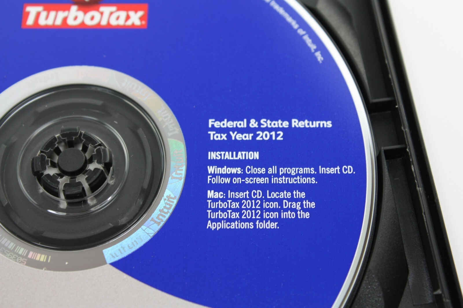 Turbotax 2012 Deluxe Federal and State + Federal E-file – Open box, preowned