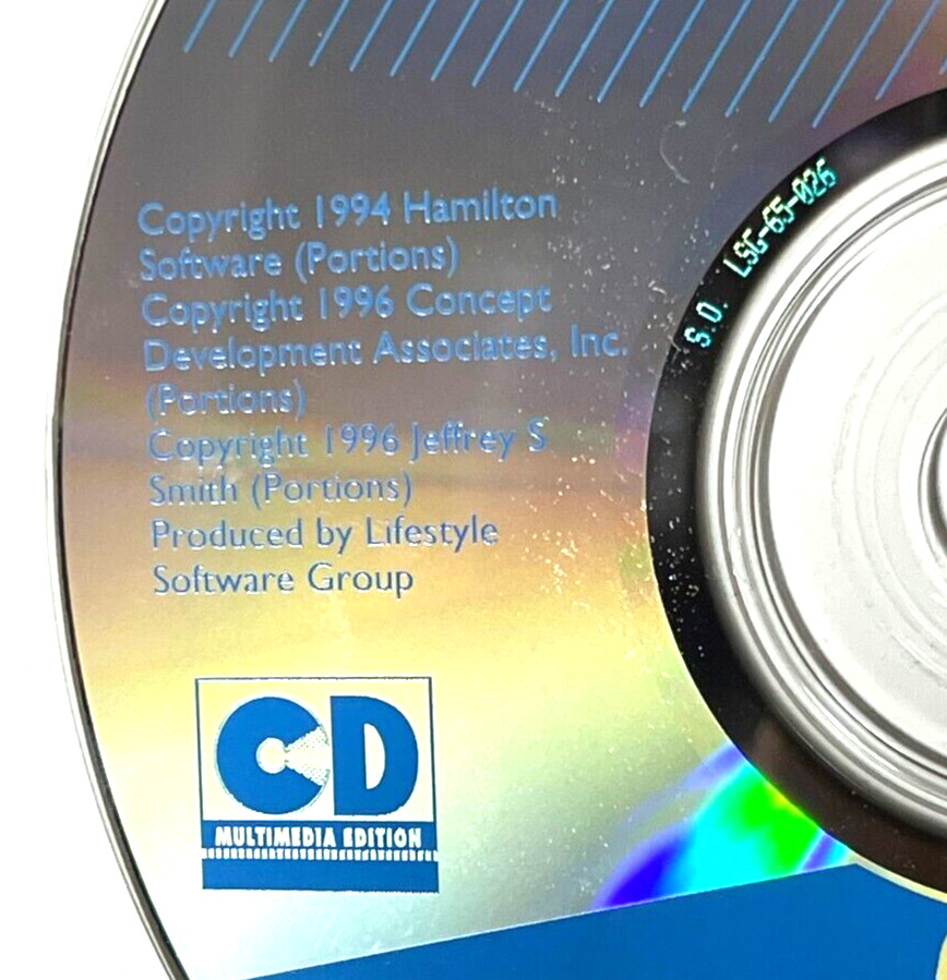 Fund Watch Plus, 1996 Lifeware Internet Advantage DC-ROM NM Cond., Disc Only