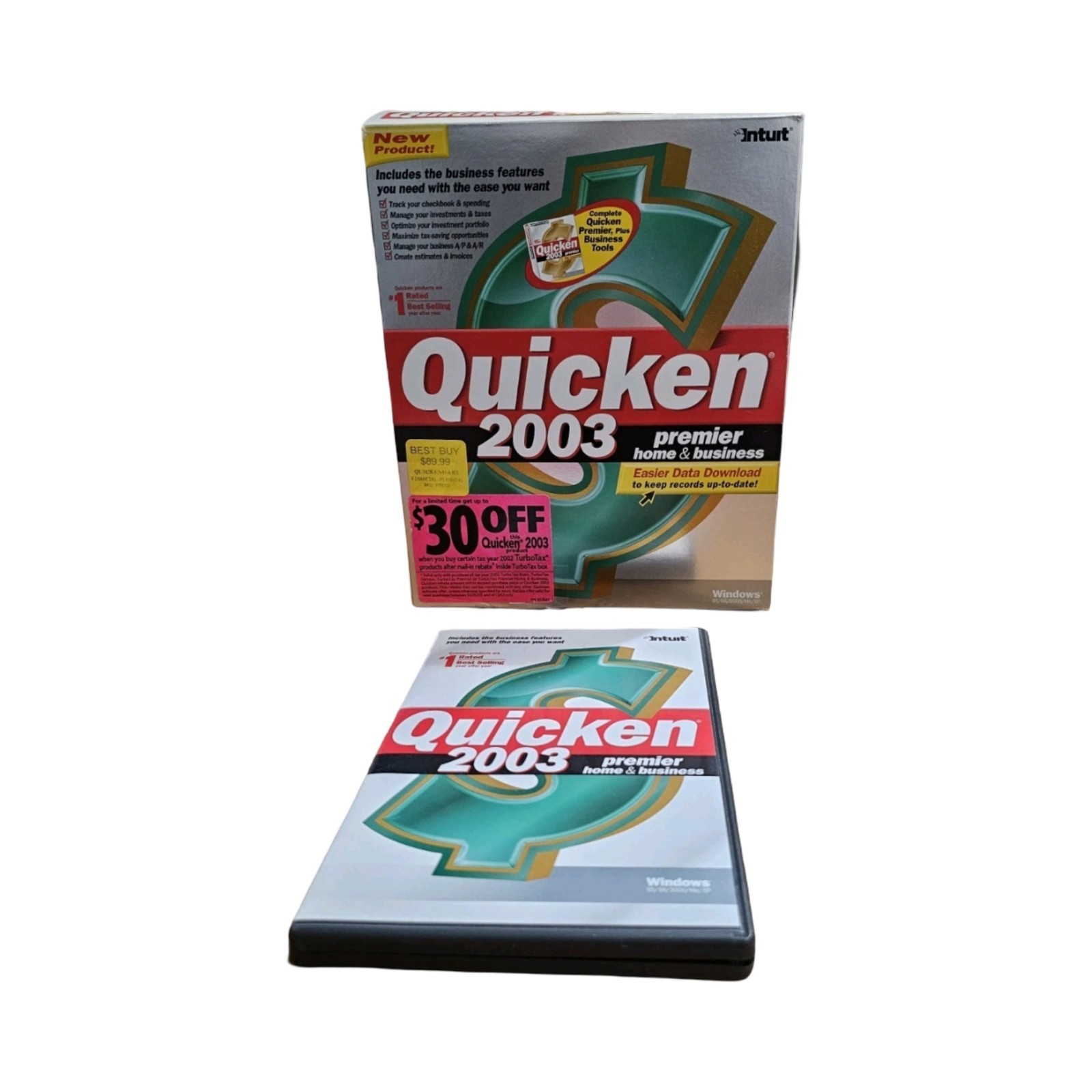 2003 Quicken Premier Home & Business Personal Finance Software PC CD-ROM Intuit