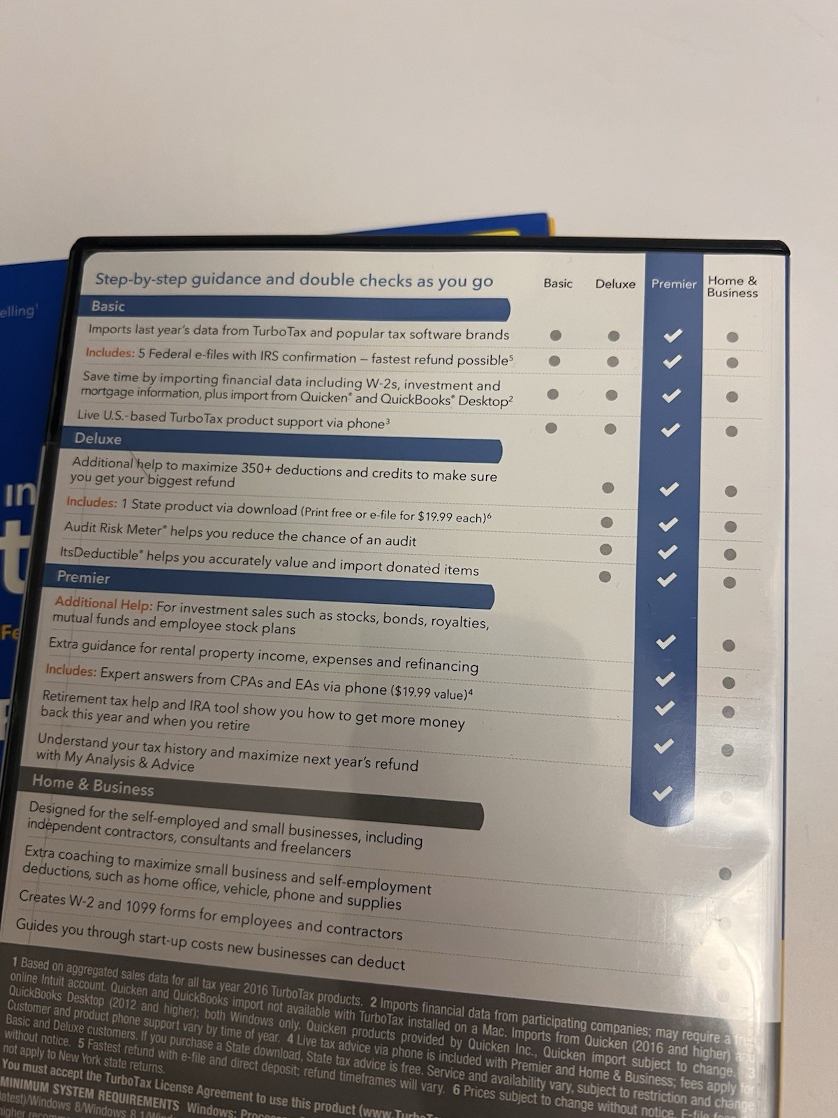 2017 Intuit TurboTax Premier Investments Rental Property Tax CD Windows PC & Mac
