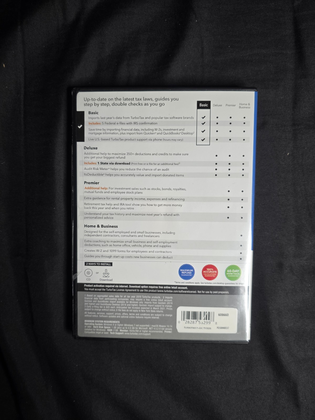 Intuit TurboTax Basic Federal + E-file (2020 Mac – Windows)