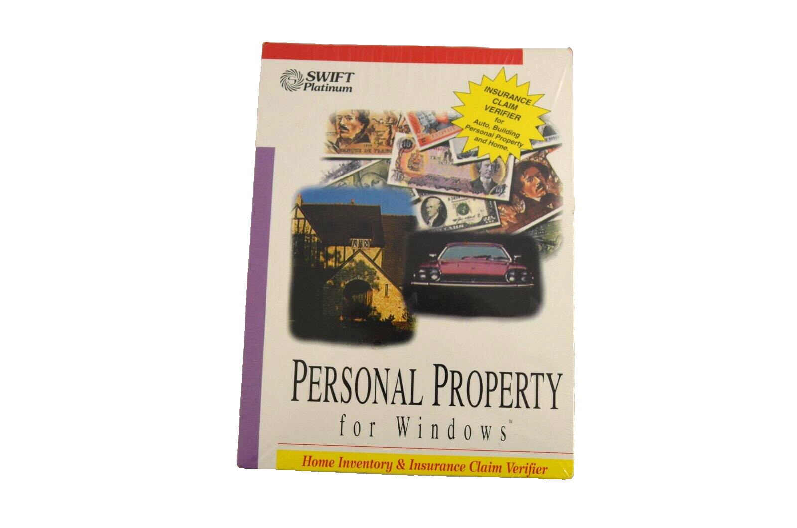 Swift Platinum Personal Property for Windows Software 1994 SEALED Vintage Cosmi