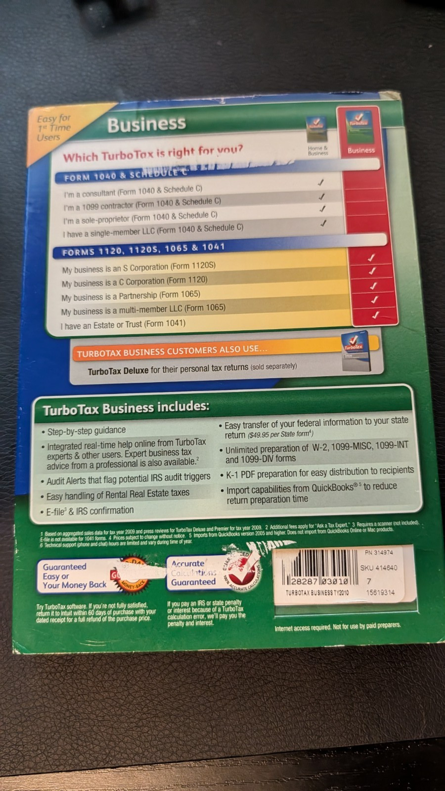 Turbotax business, estates and Trusts 2011 CD