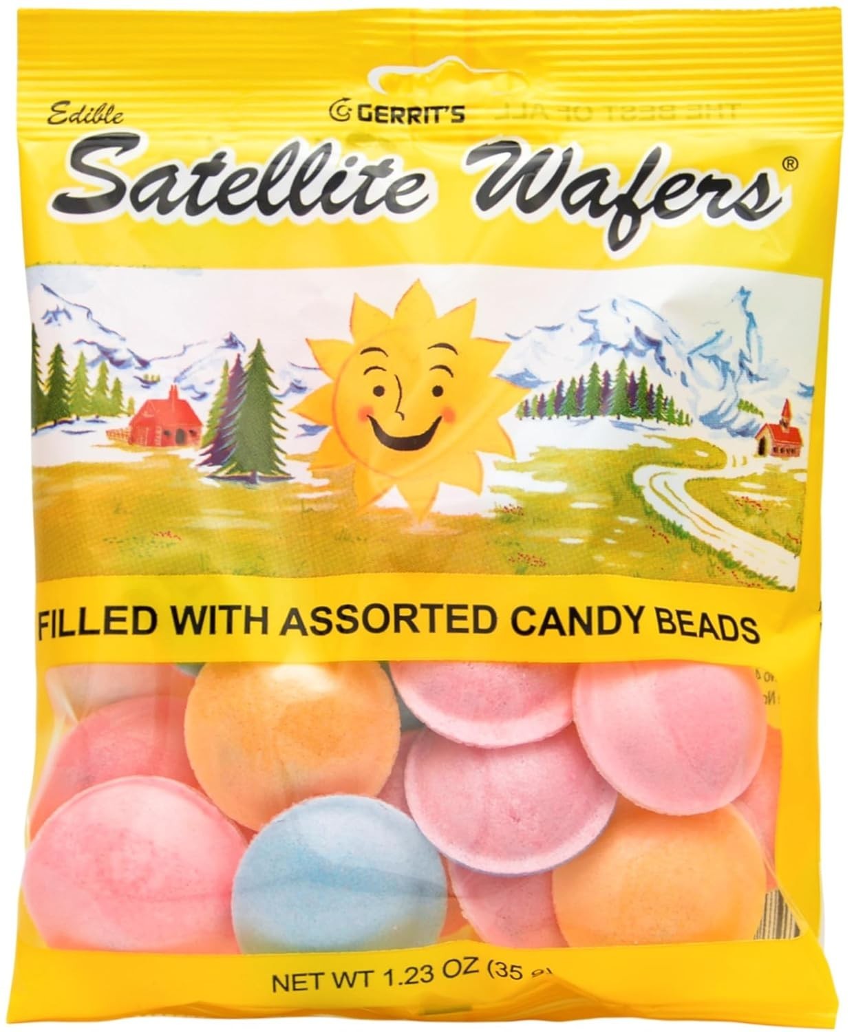 Guilt-Free 1.23 Ounce Satellite Wafers – 40- Classic Candy for All Ages