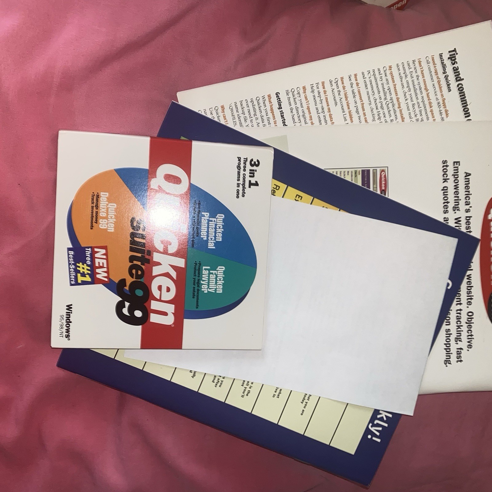 Quicken Suite 99 For Windows 95 / 98 / NT w/Family Lawyer & Financial Planner
