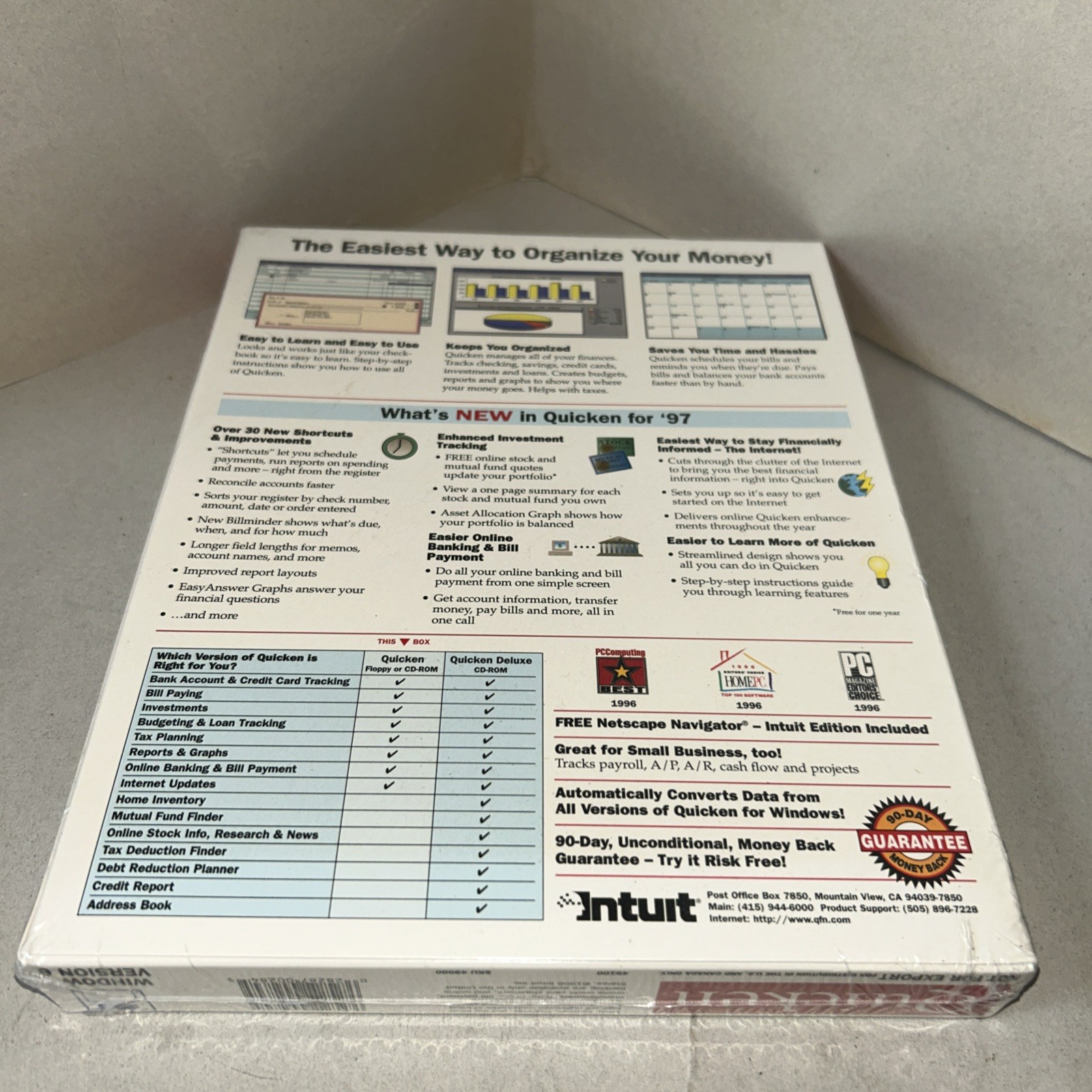 Intuit Quicken Starter Edition For Windows 95 & 3.1 NEW SEALED VINTAGE SOFTWARE